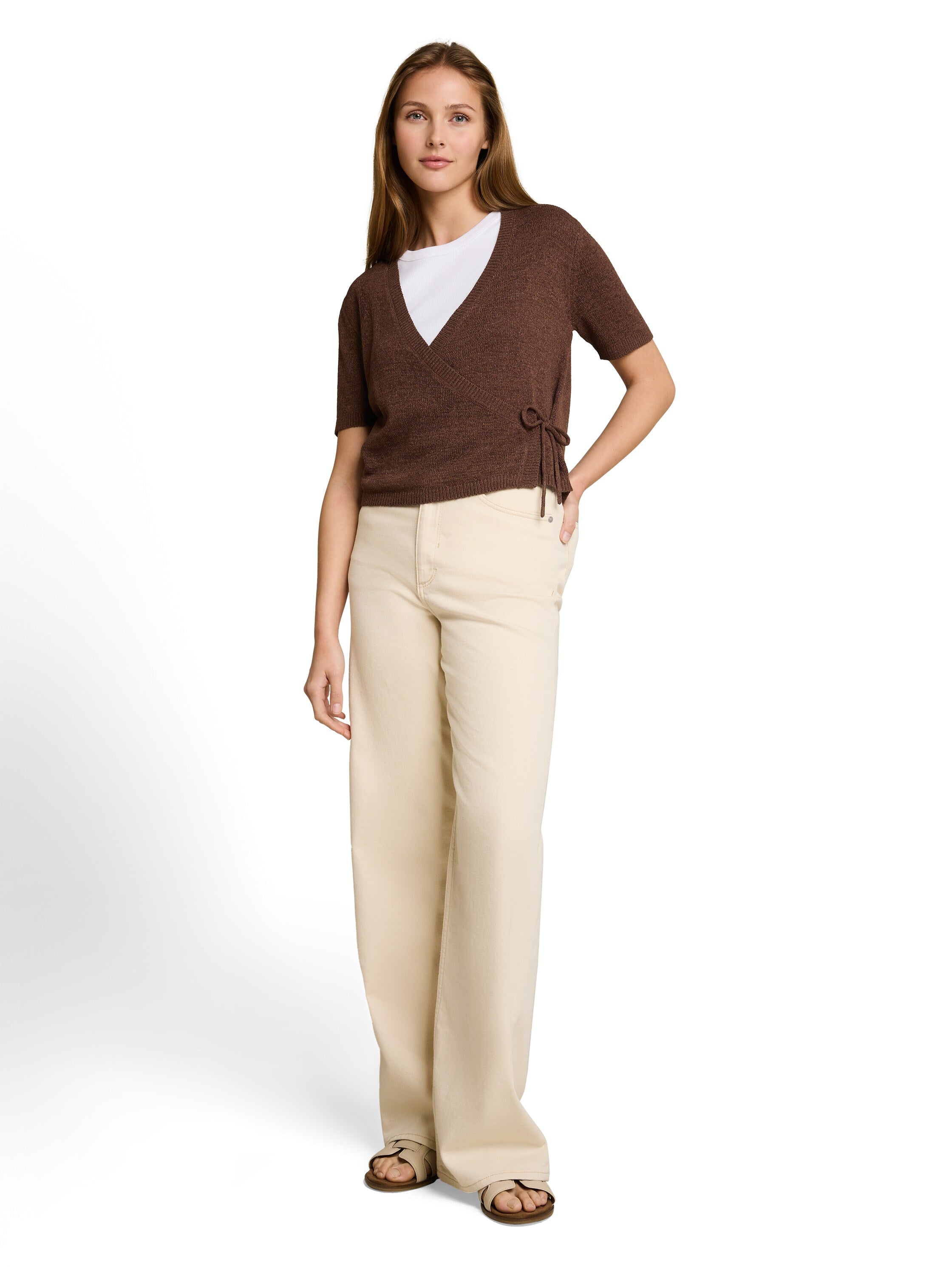 Tom Tailor denim Damen Strickjacken Cool Dark Brown
