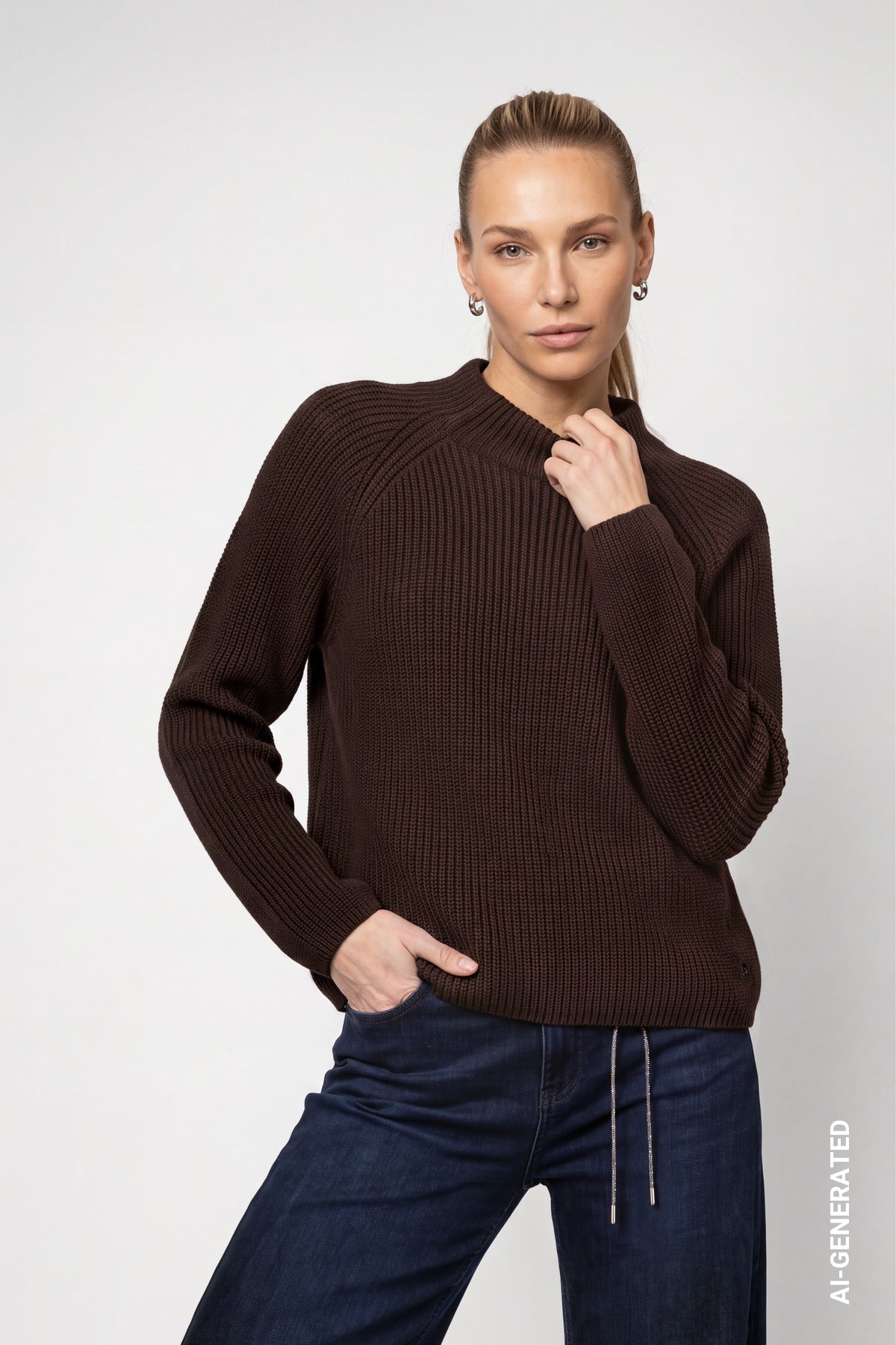 Monari Damen Pullover  Black Coffe