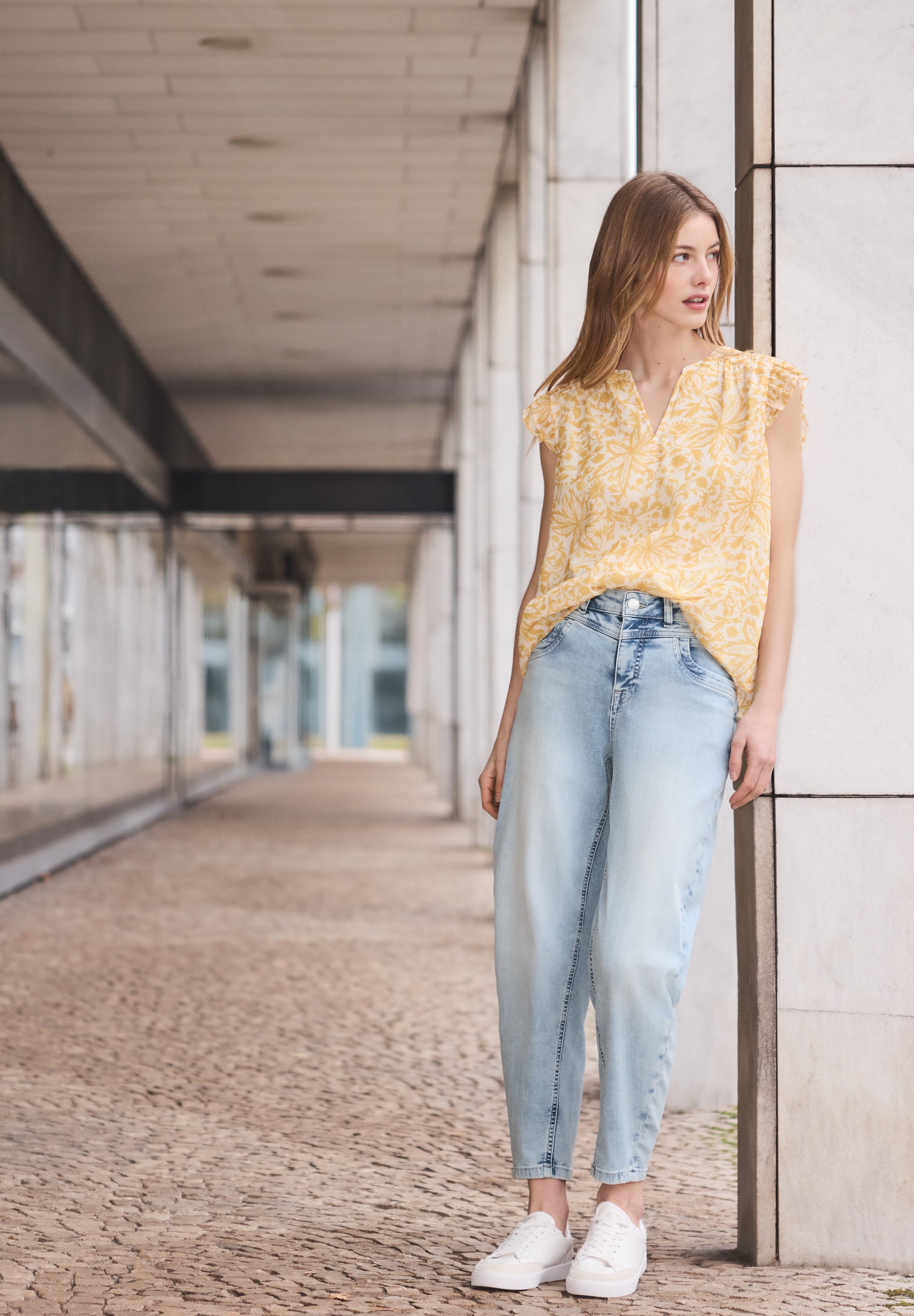 Street One Studio Damen Hosen  Ultra Ble
