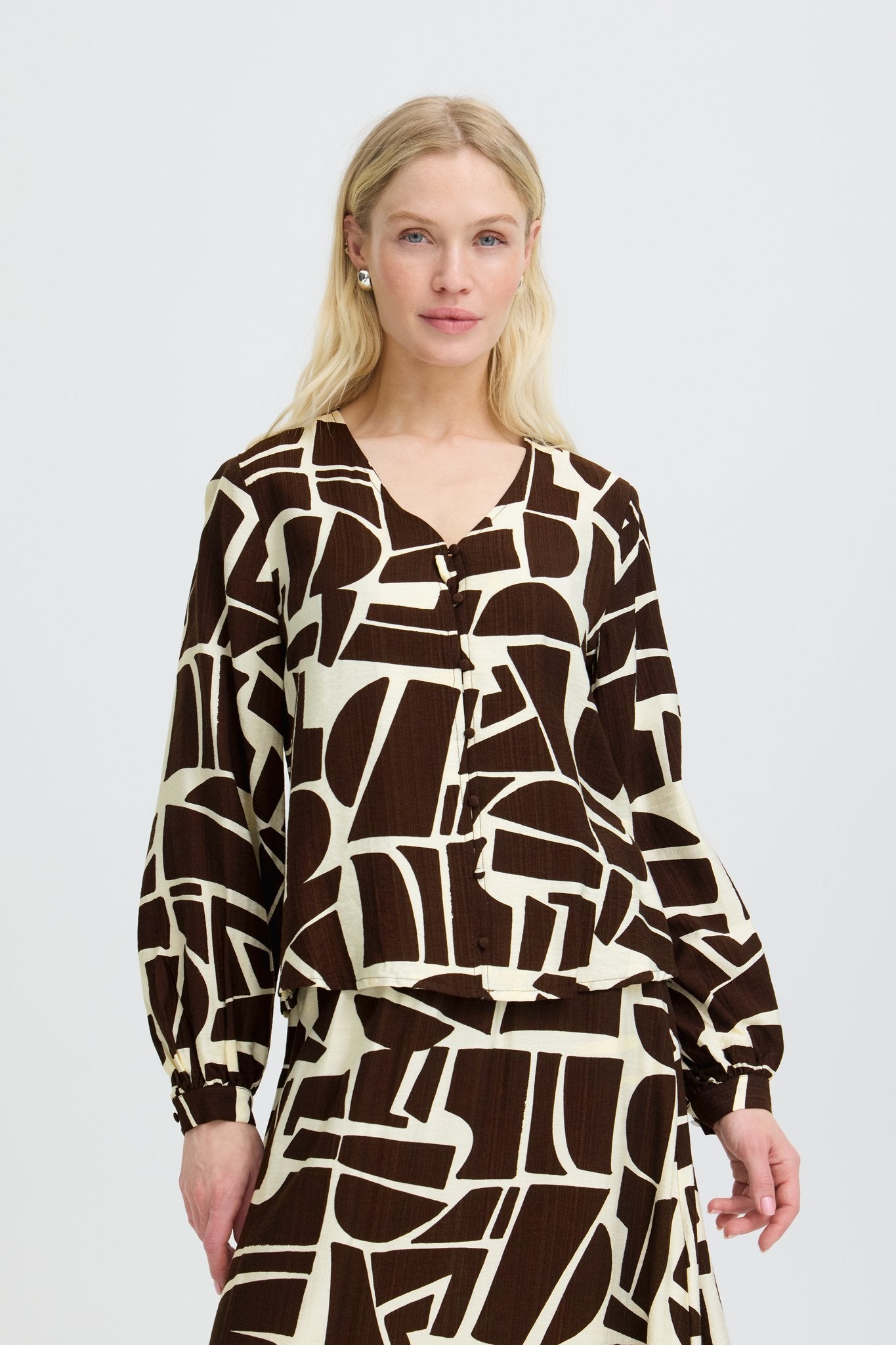b.young Damen Blusen Java Geometric
