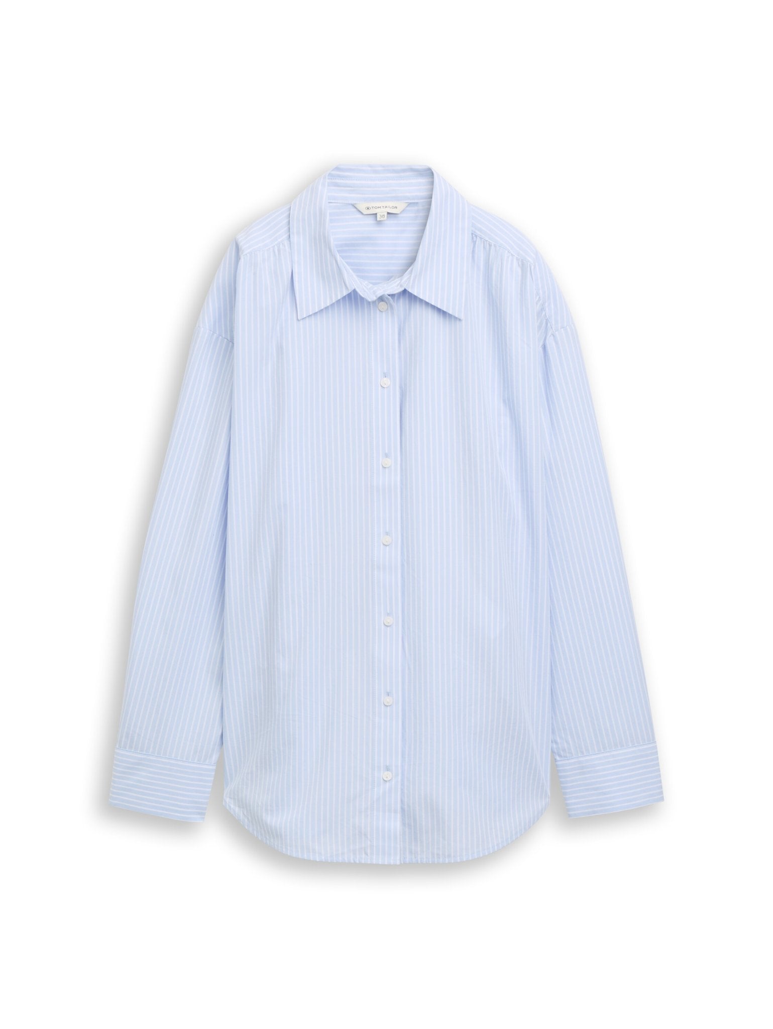Tom Tailor Damen Blusen Mid Blue White