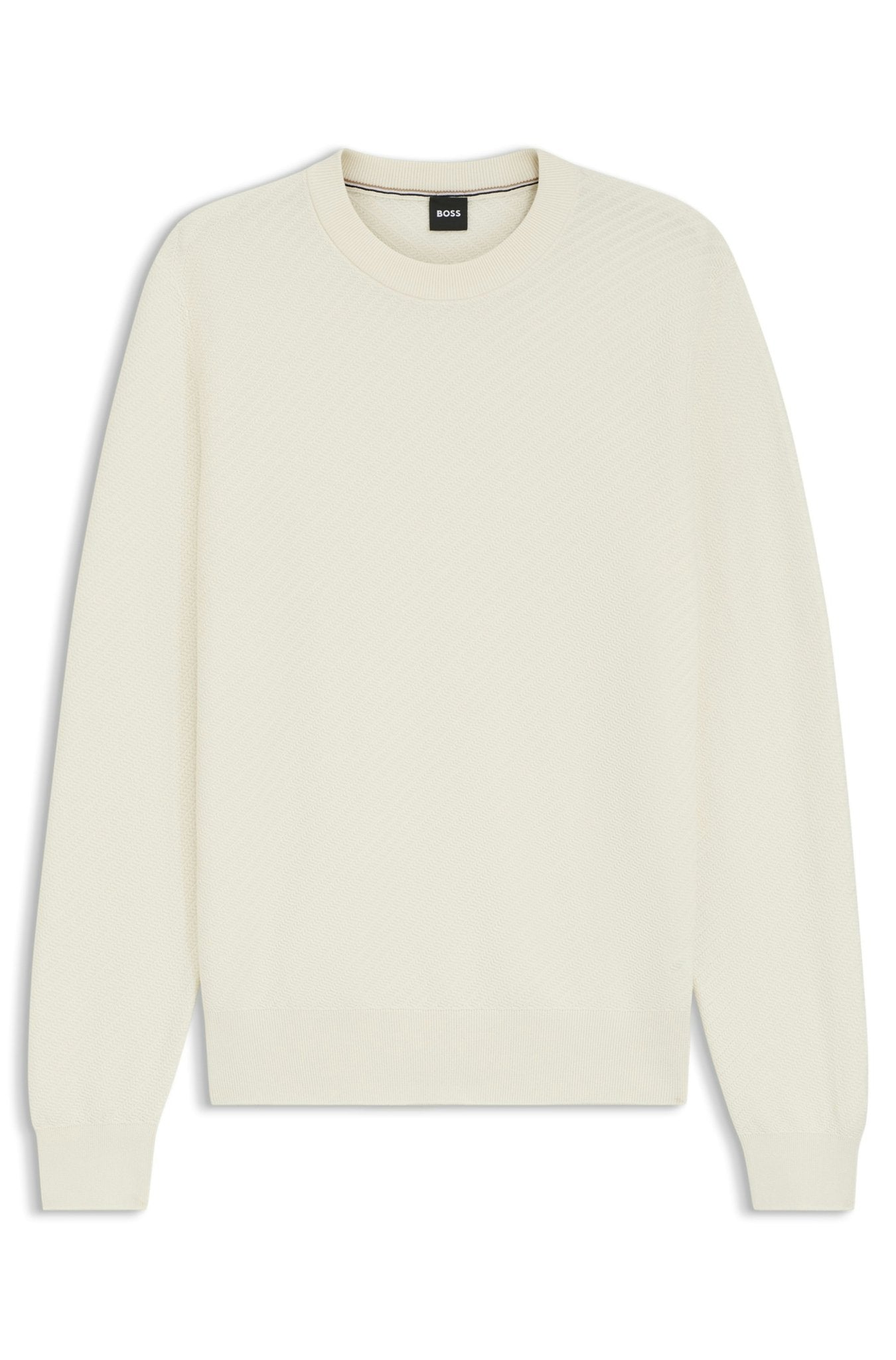 Boss Herren Pullover  Open White