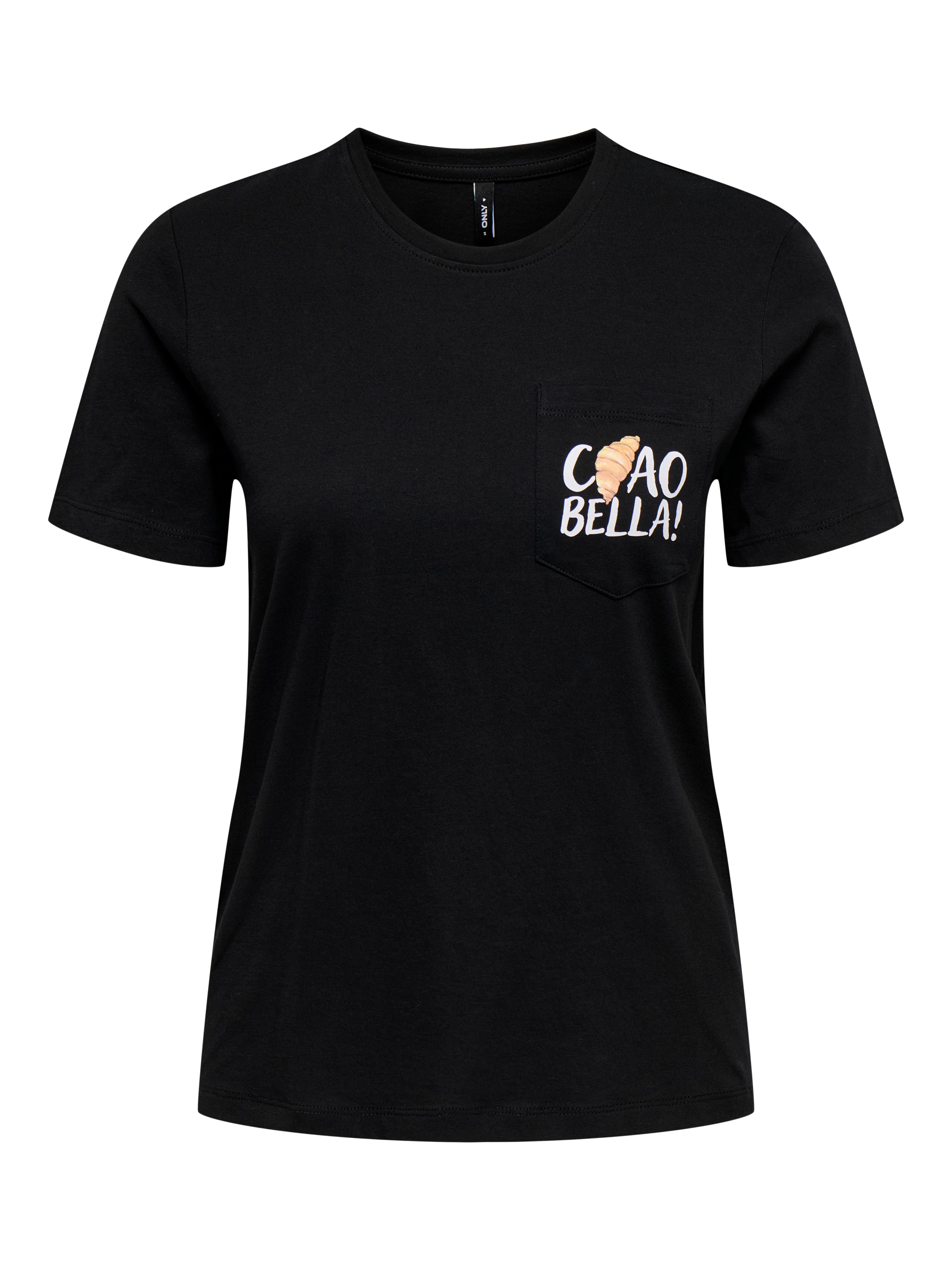 only Damen T-Shirts Black/Ciao