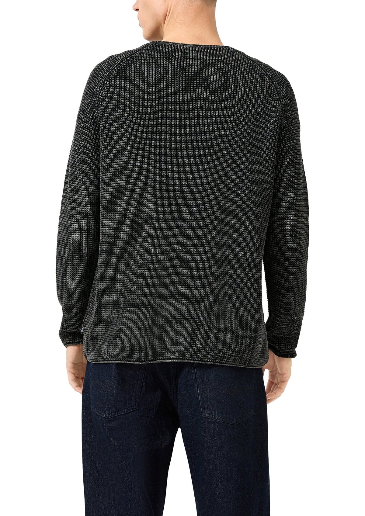 QS by S.Oliver Herren Pullover  Grey/Black