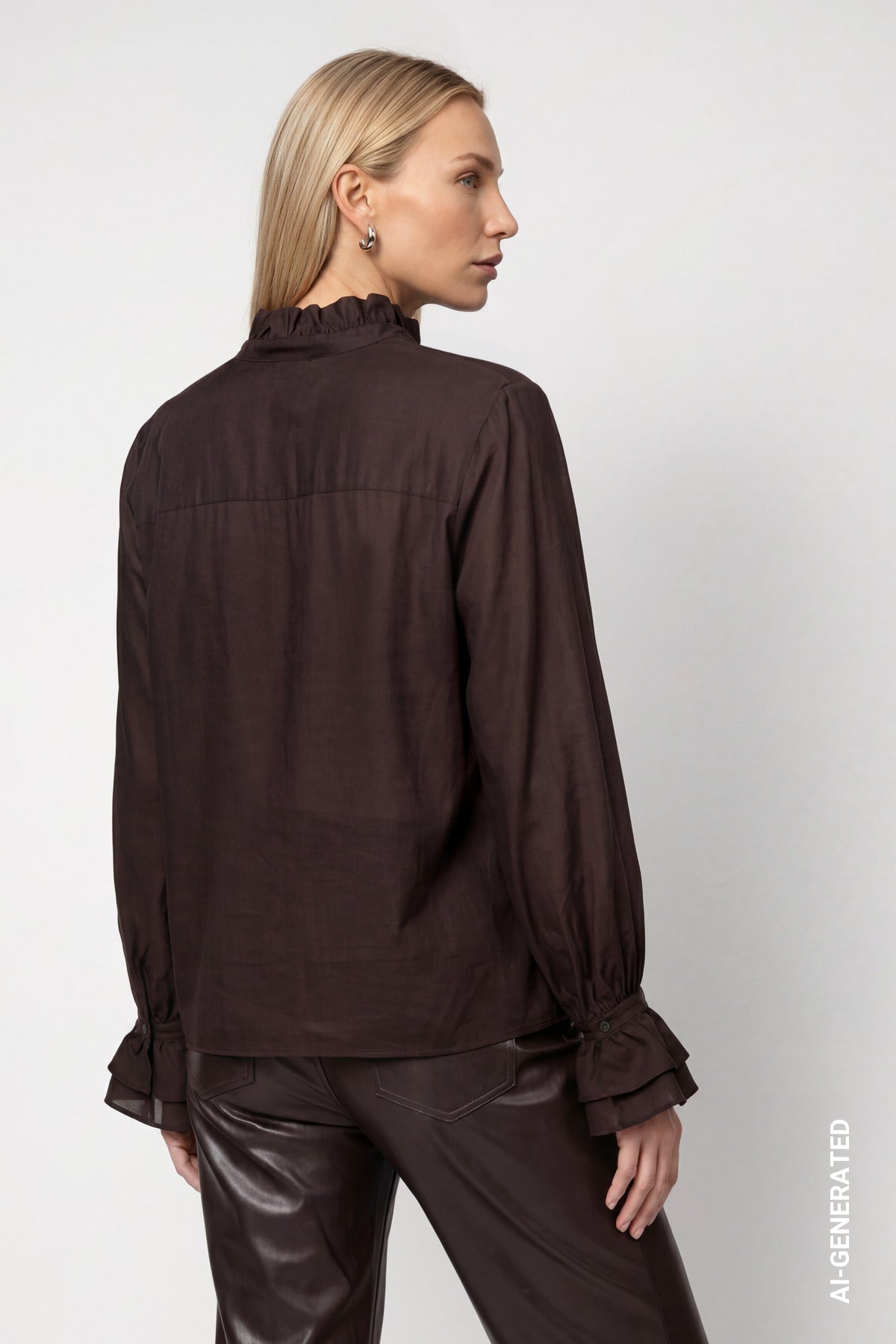 Monari Damen Blusen Black Coffe