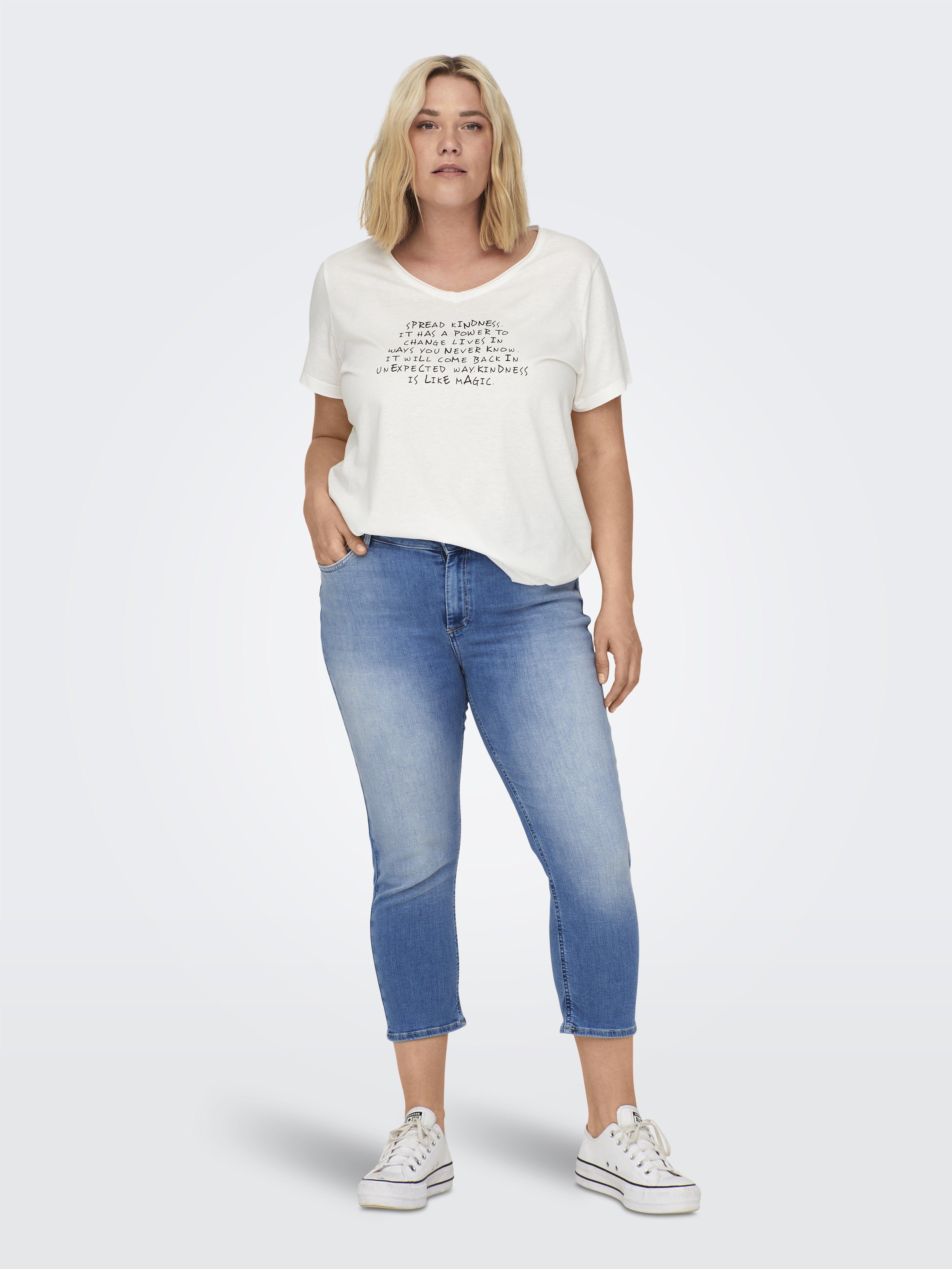 Only Carmakoma Damen Jeans Light Medium Bl
