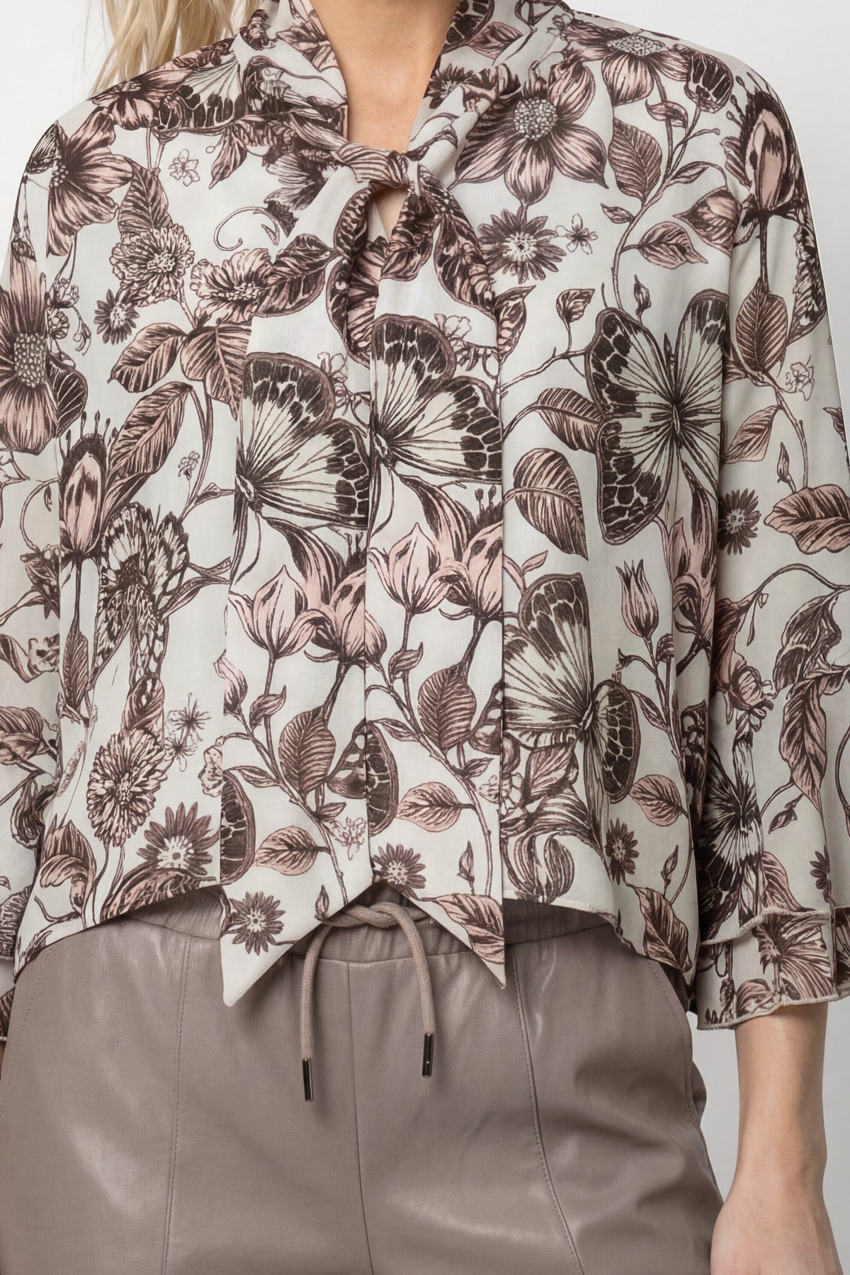 Monari Damen Blusen Taupe Gemus