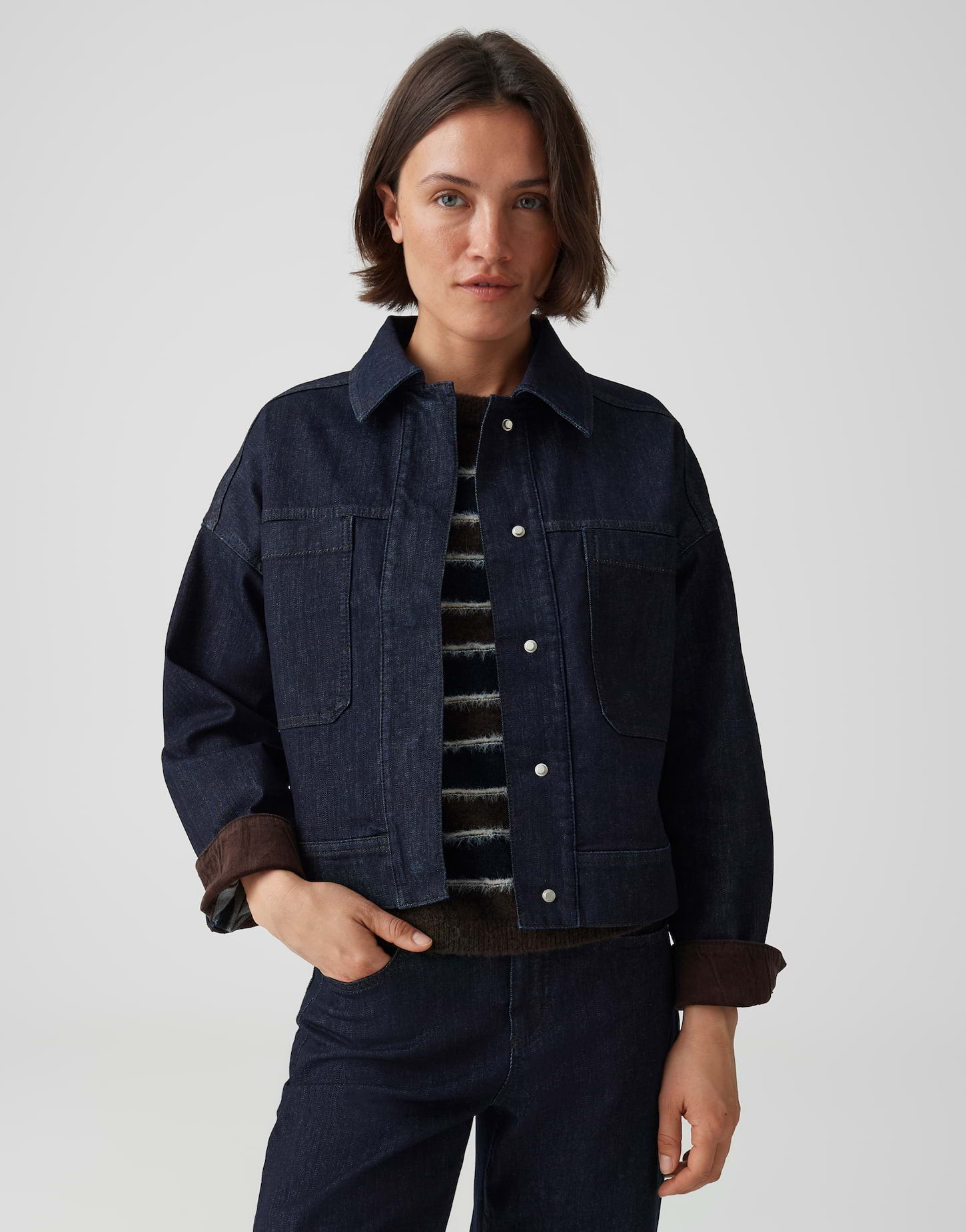 Opus Damen Jacken Rinsed Blue