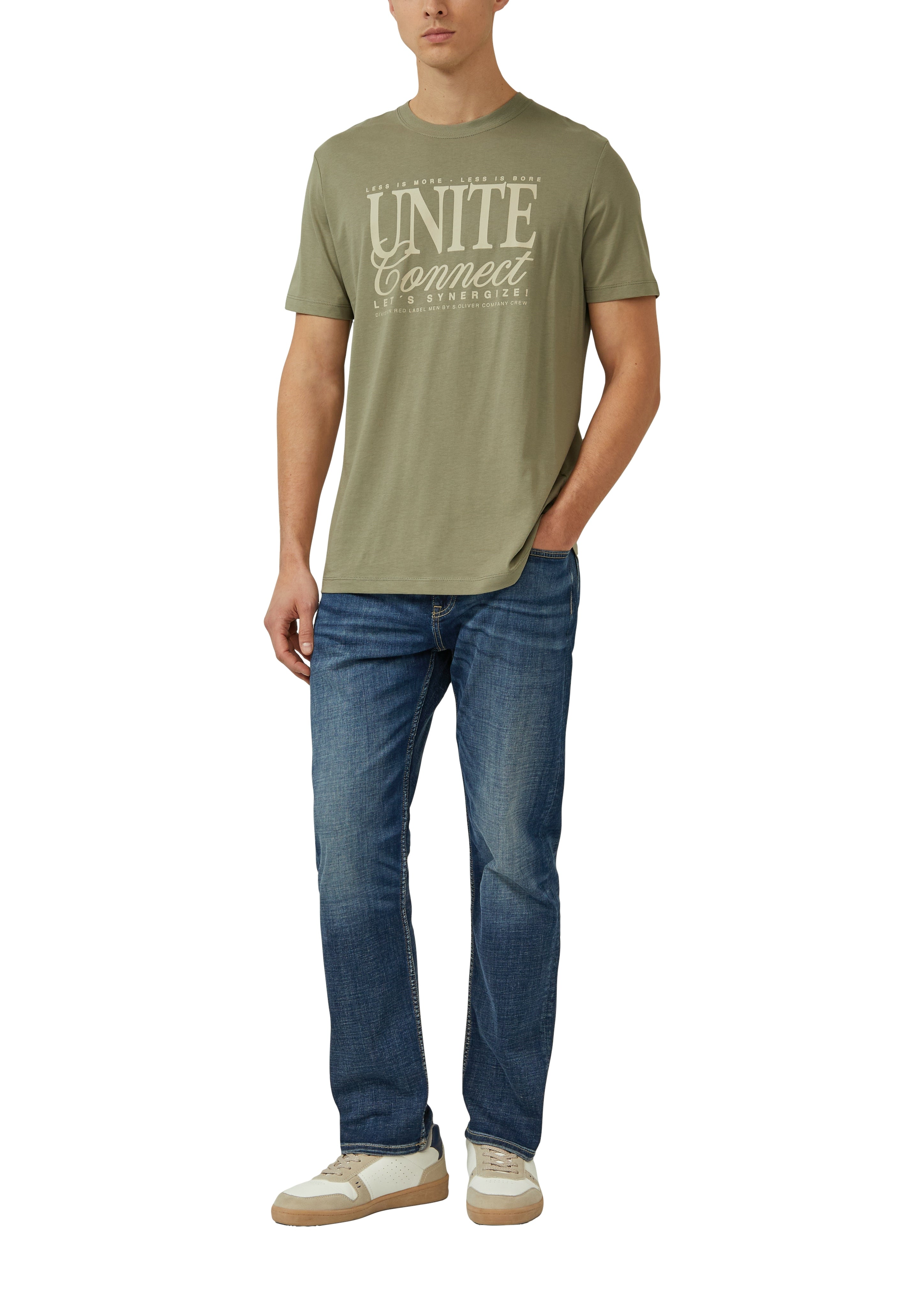 S. Oliver red Herren T-Shirts kurz Green