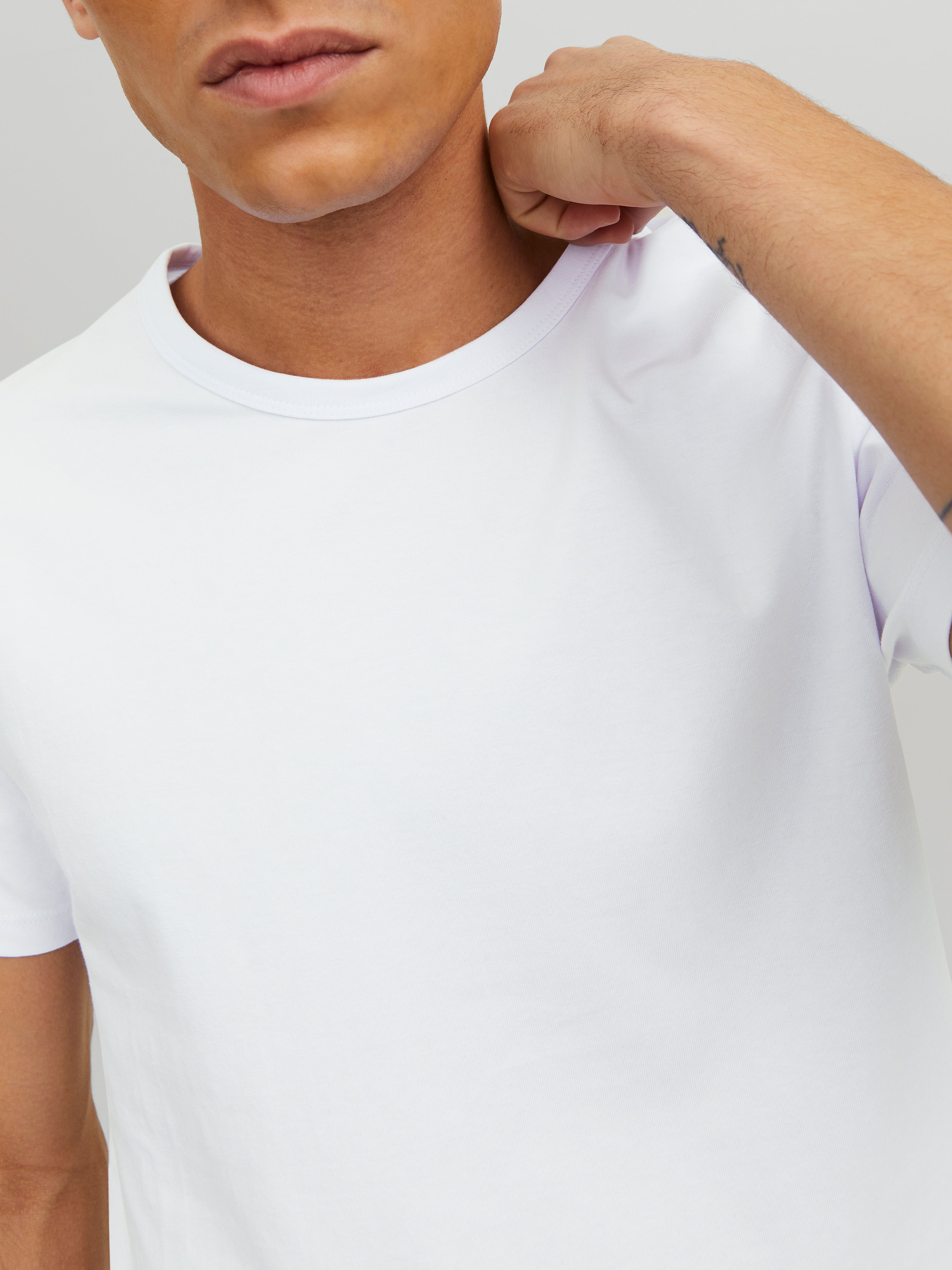 Jack & Jones Herren T-Shirts kurz Optical White