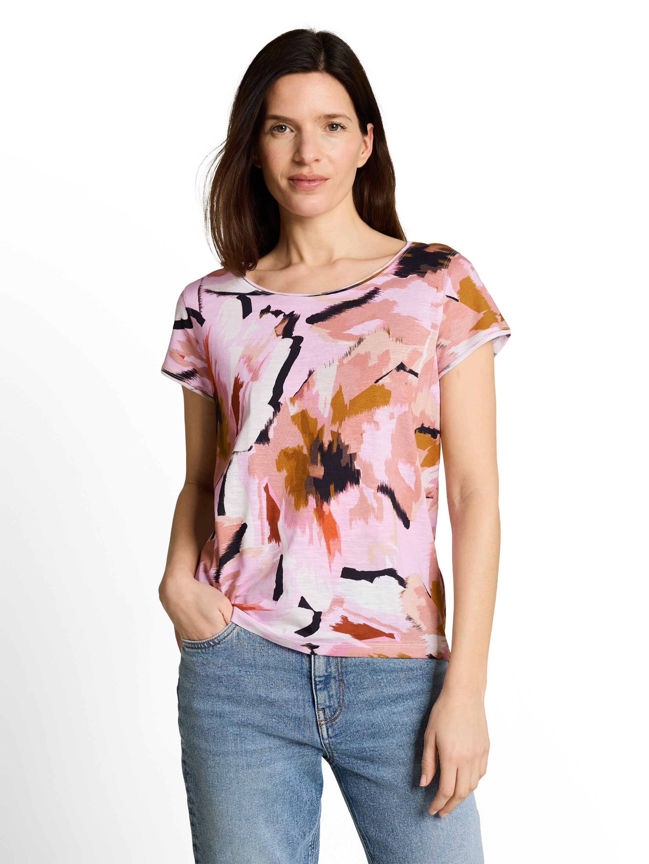 Tom Tailor Damen T-Shirts Big Abstract Fl