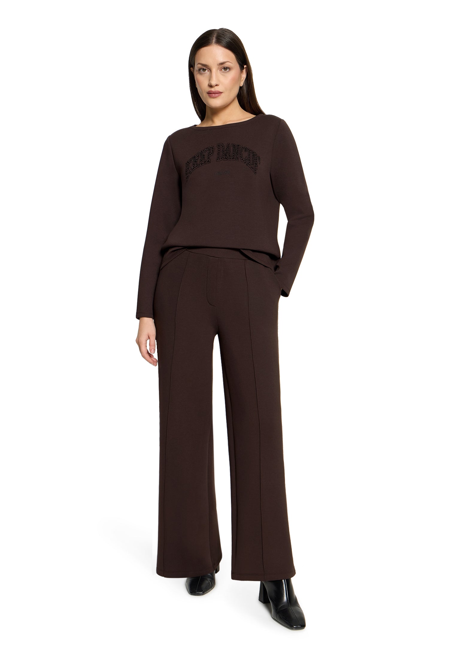 Cartoon Damen Sweatshirts Patch Brown/Bla