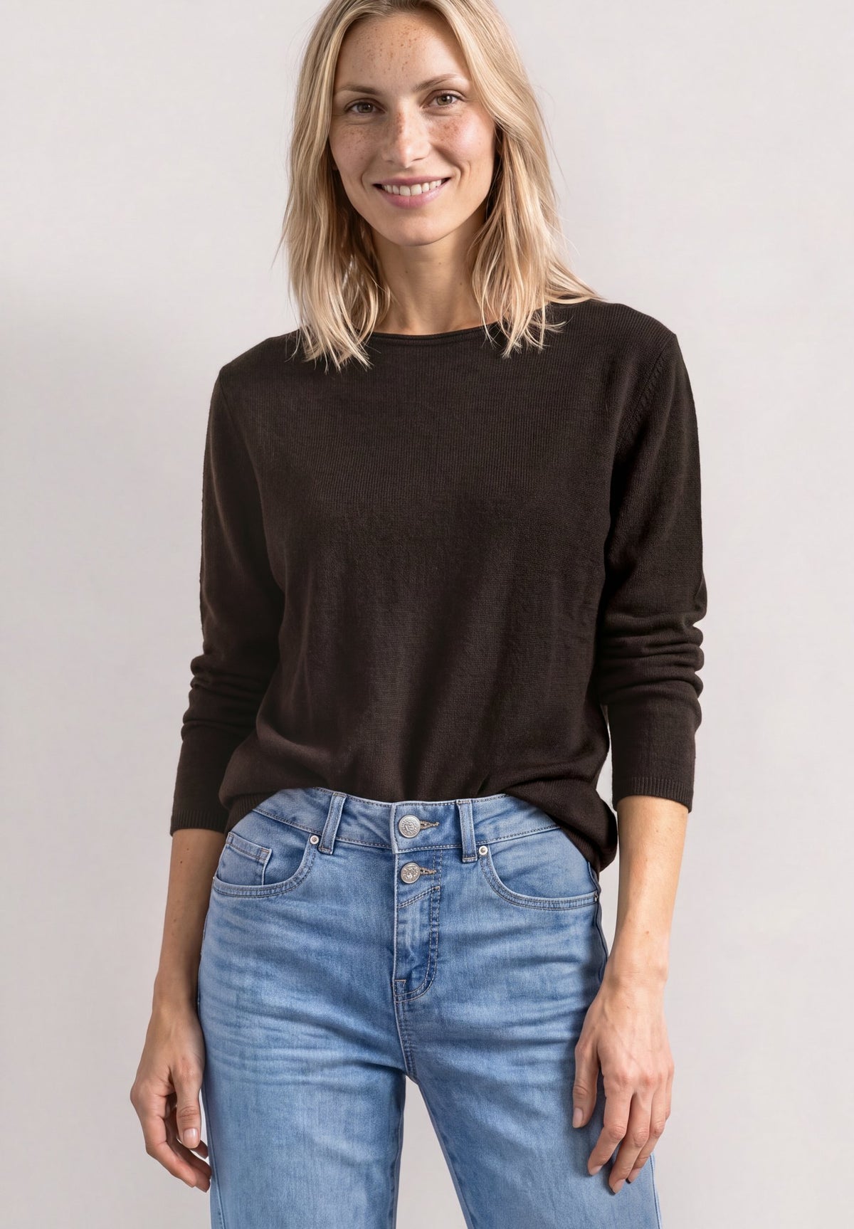 Street One Damen Pullover  Black Cof