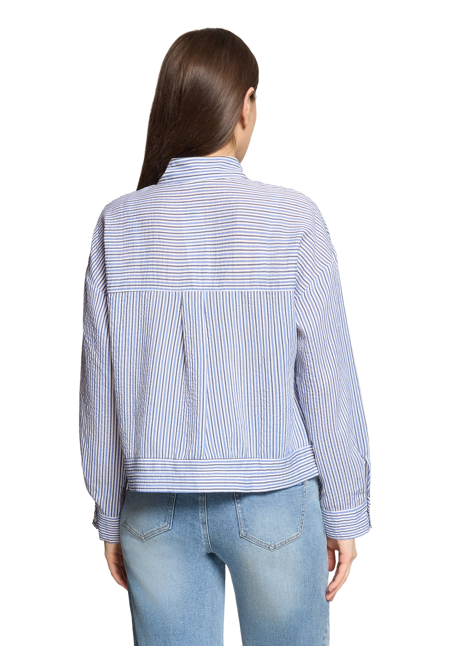 Cartoon Damen Blusen Blue/White