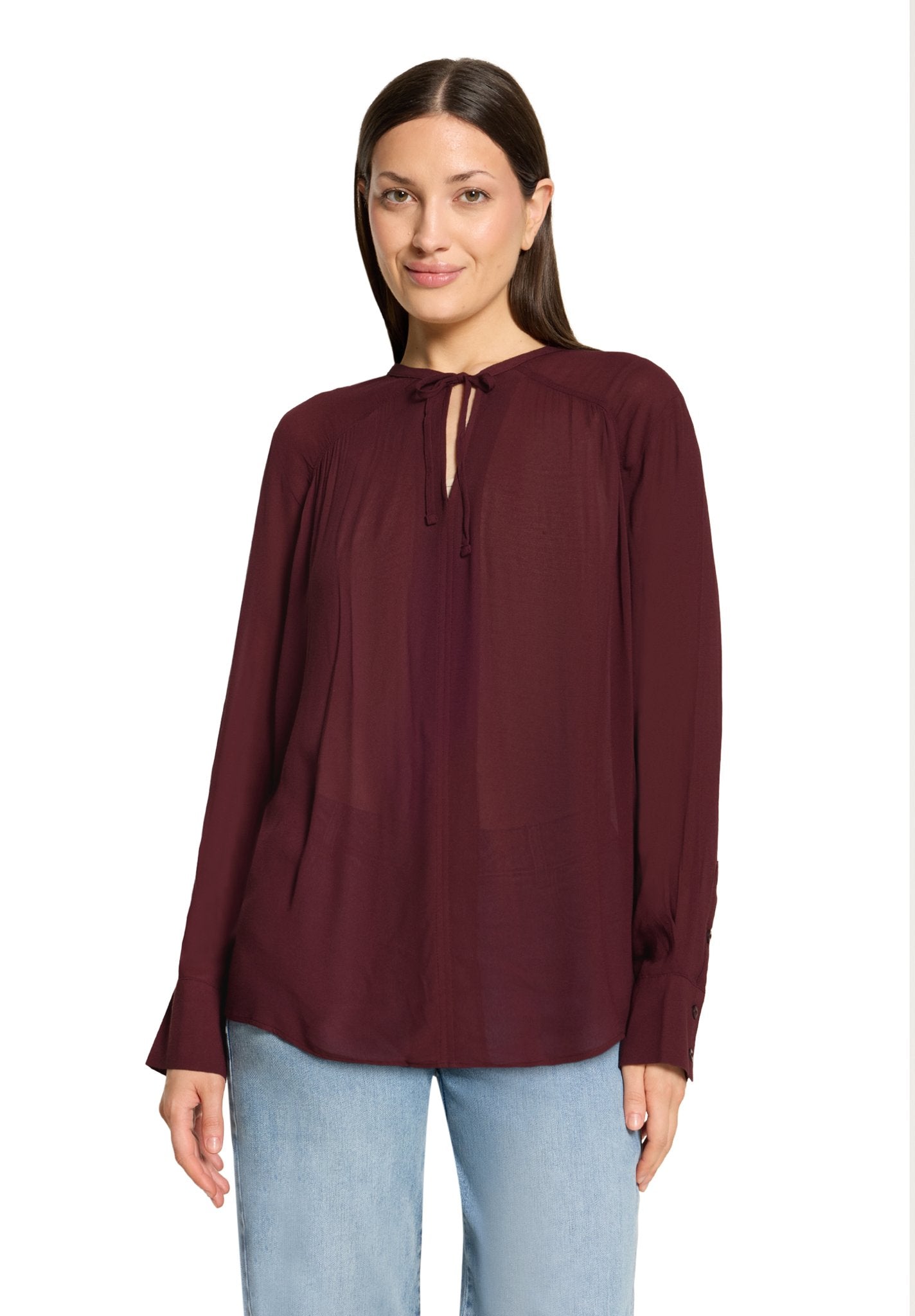 Cartoon Damen Blusen Dark Dahlia