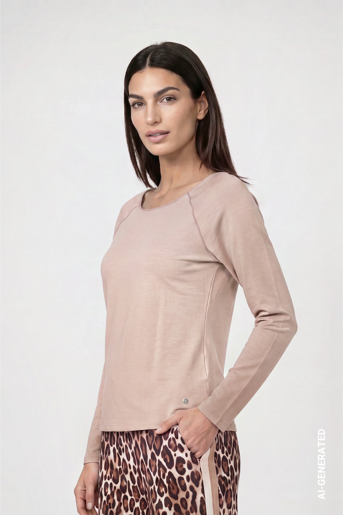 Monari Damen T-Shirts  Cappuccino