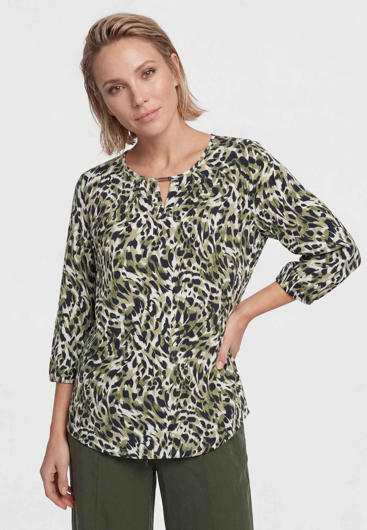 Olsen Damen T-Shirts  Moss Gree