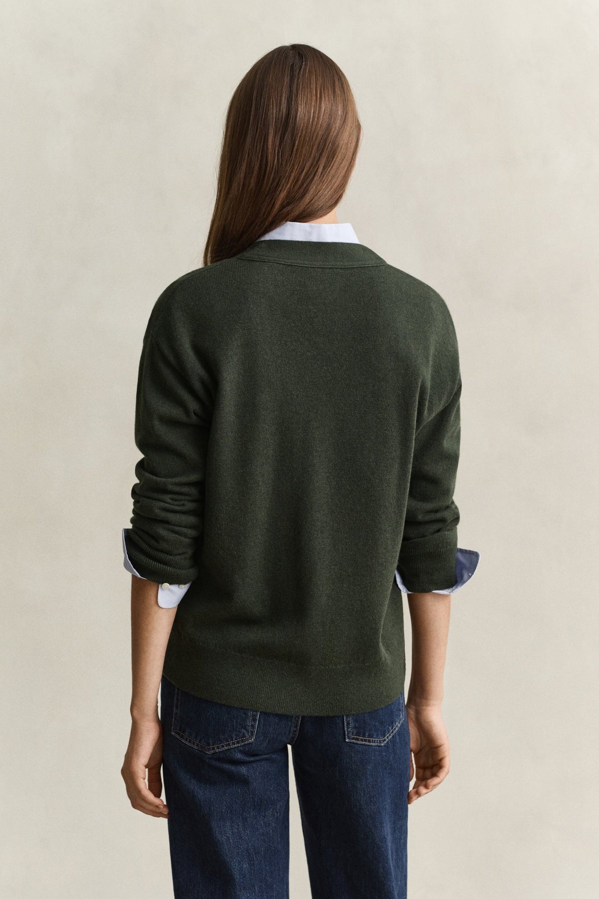 Gant Damen Strickjacken Mossy Green