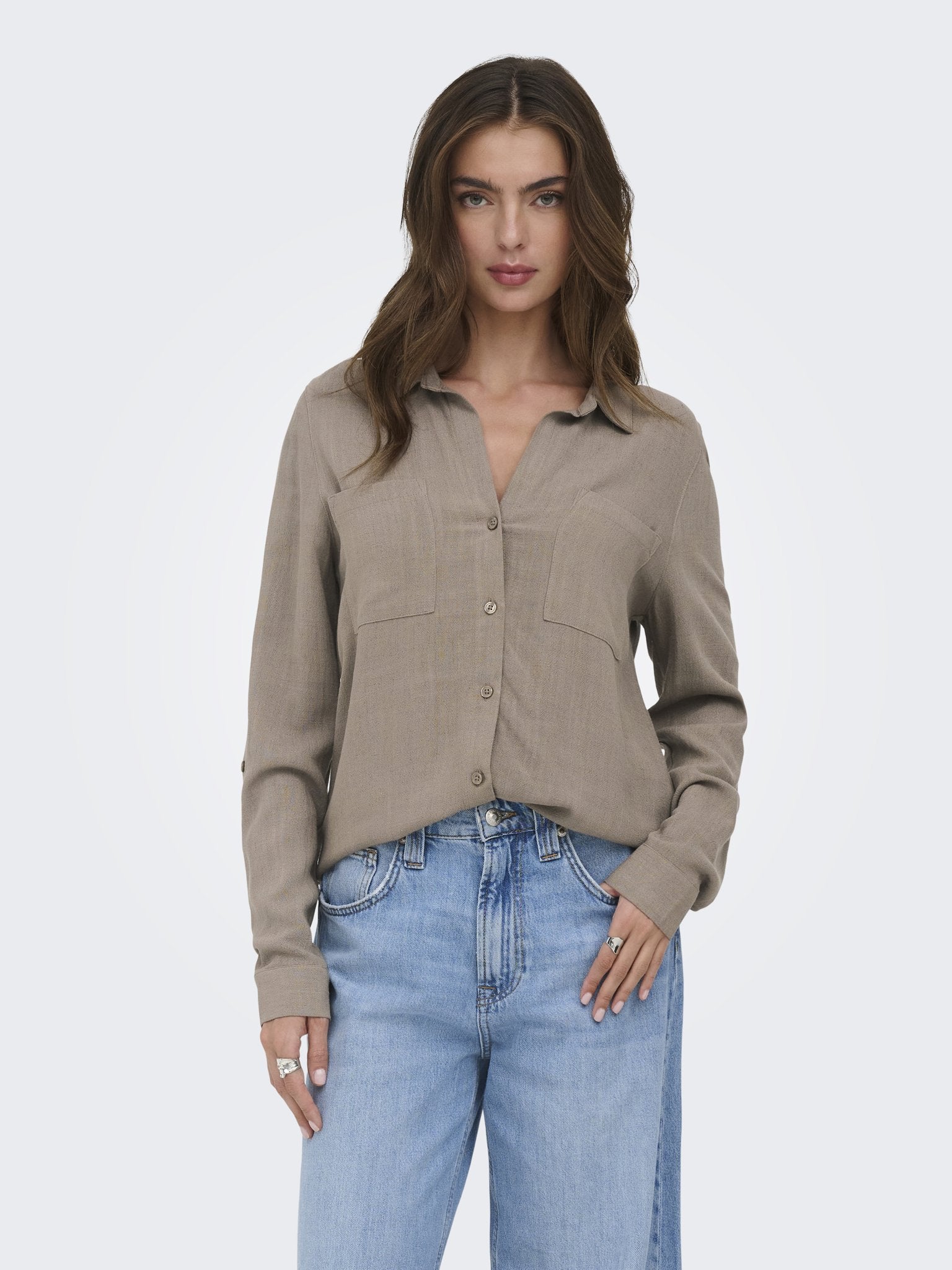 only Damen Blusen Walnut