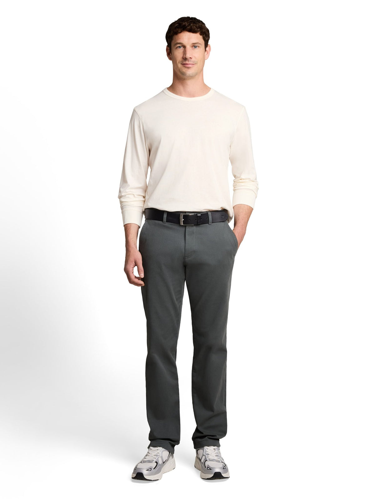 Tom Tailor Herren T-Shirts lang Gardenia White