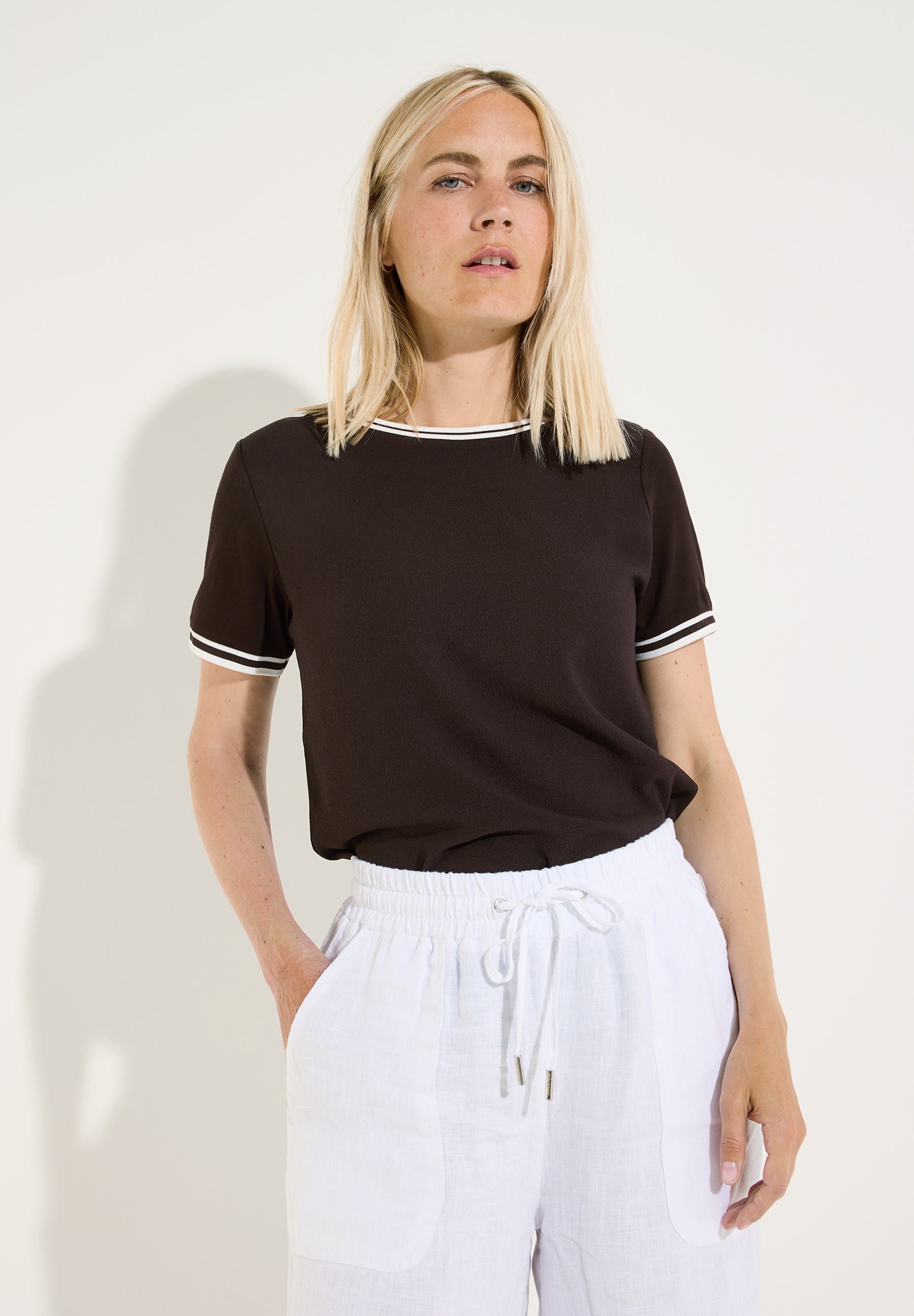 More & More Damen T-Shirts  Espresso B