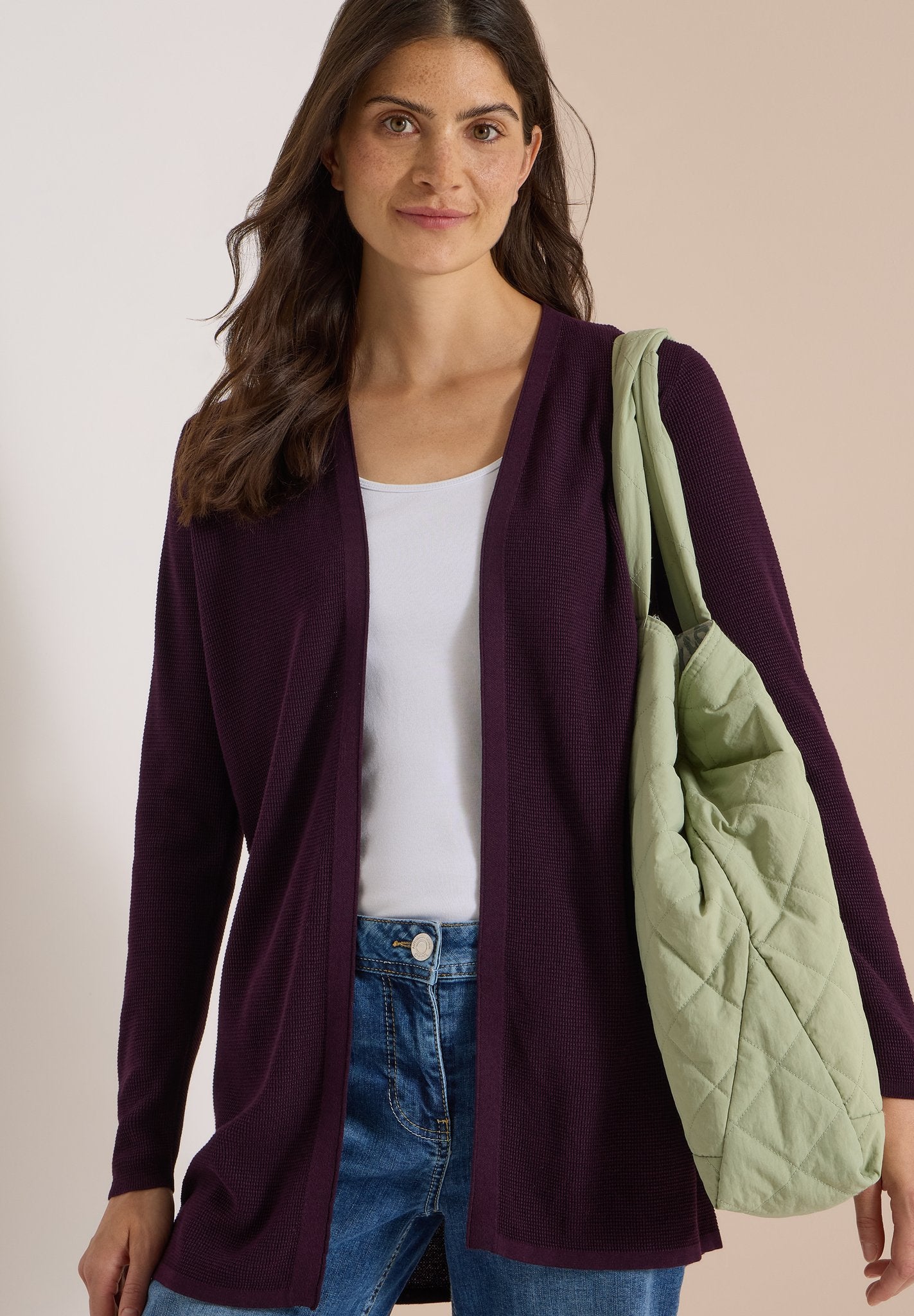 Cecil Damen Strickjacken Eggplant
