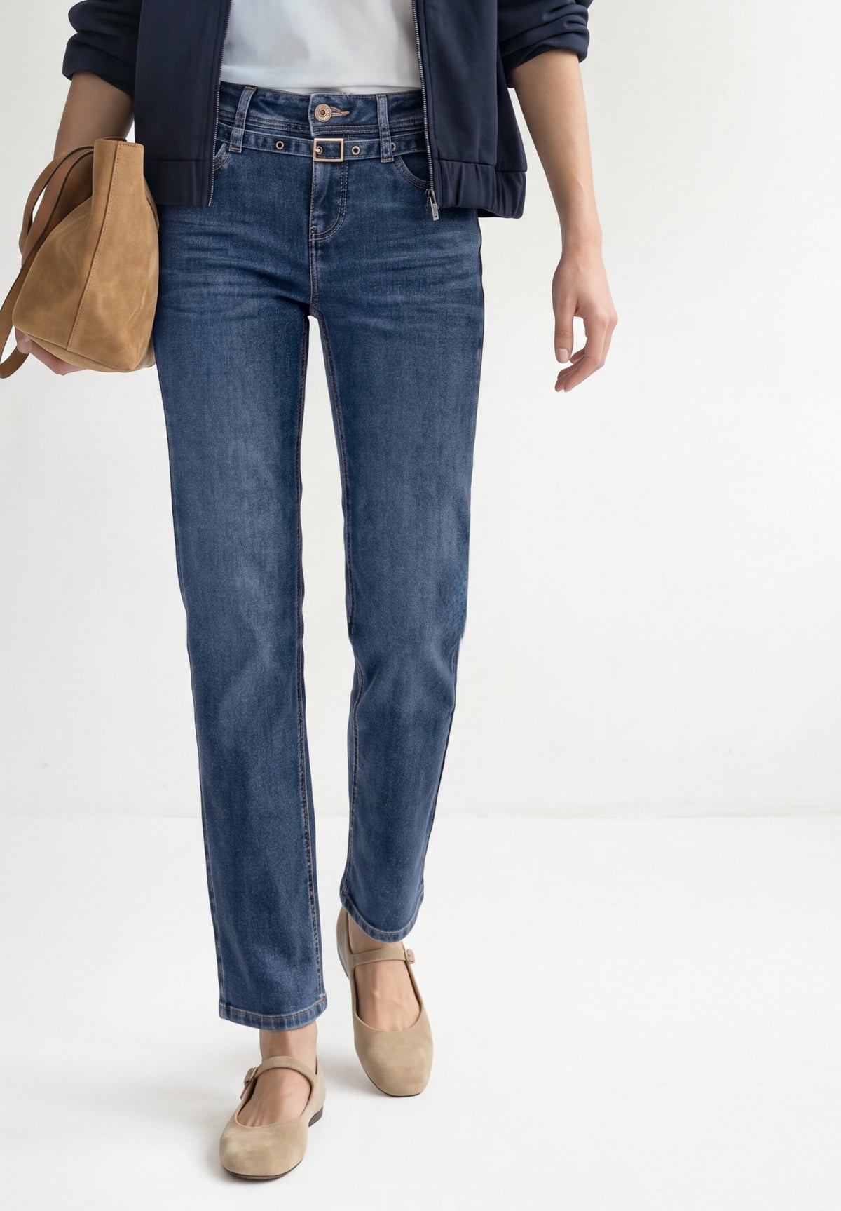 Street One Damen Hosen  Mid Blue