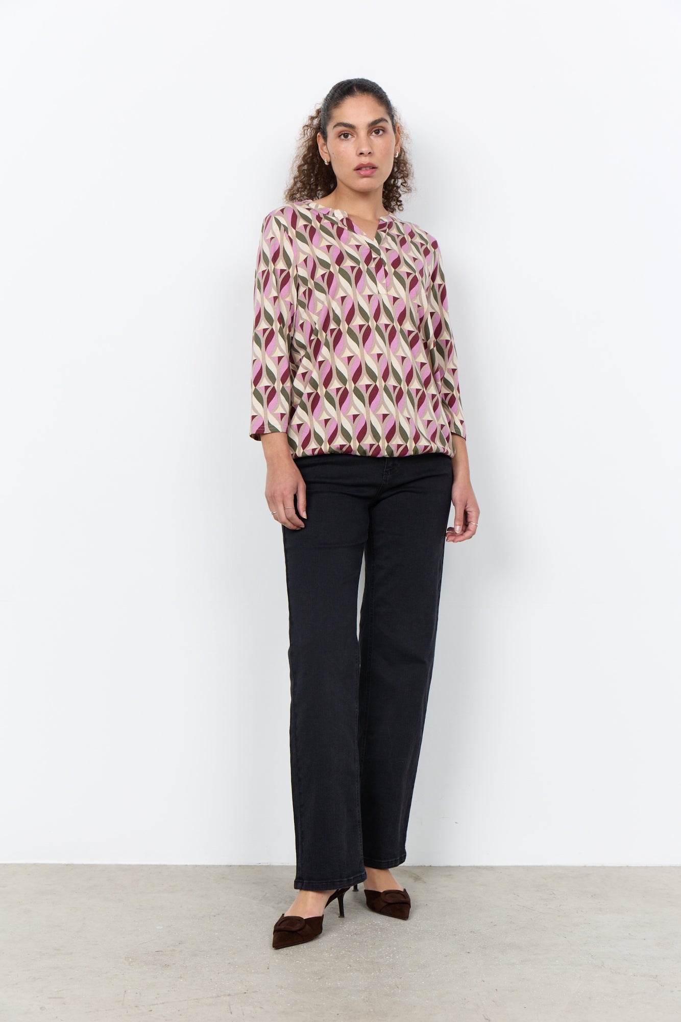 Soya Concept Damen Blusen kurz Oxblood Red Com