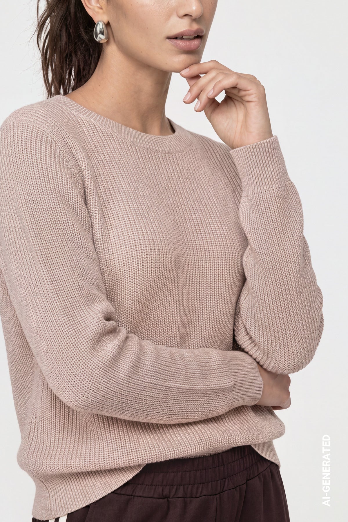 Monari Damen Pullover Cappuccino