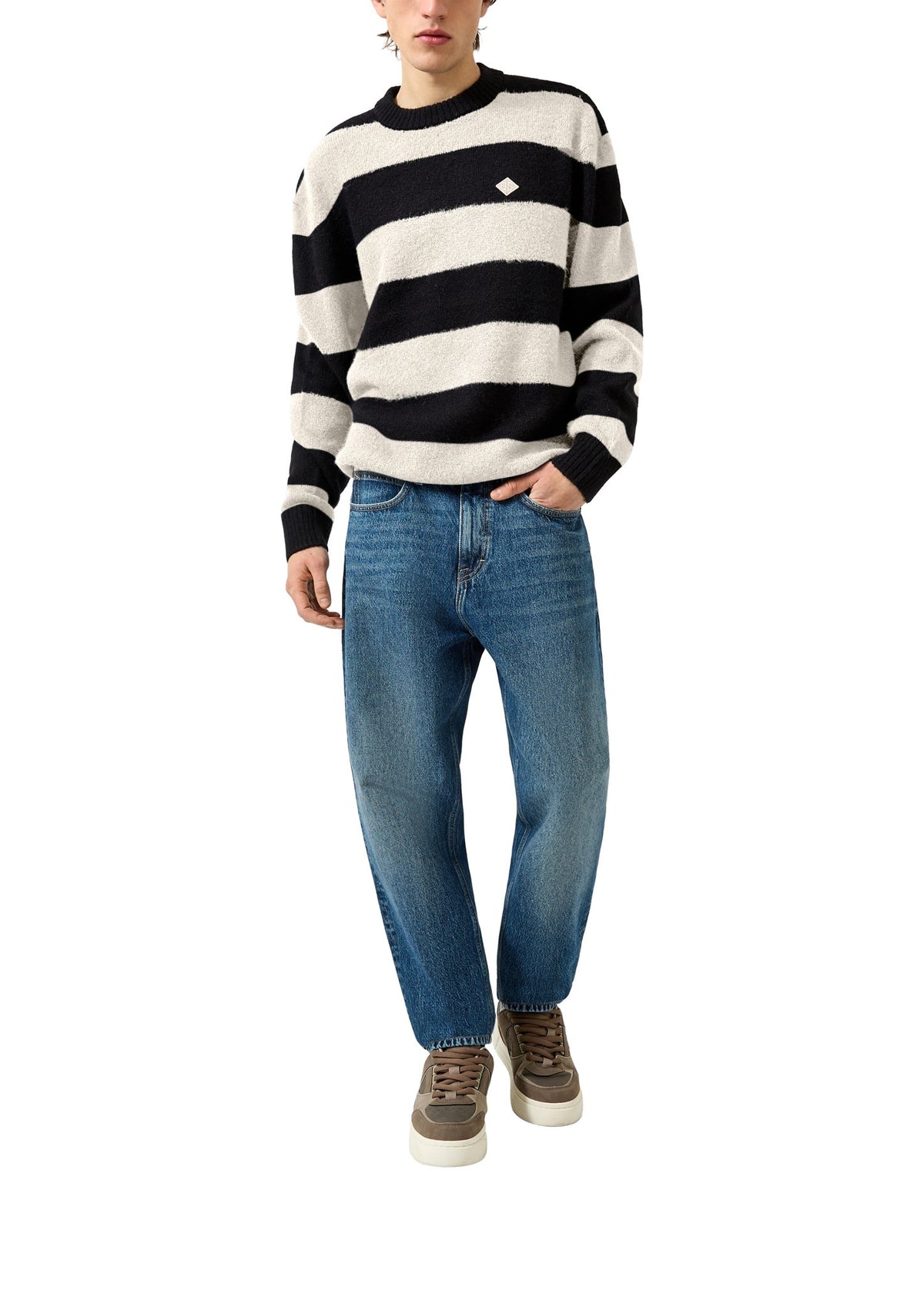 QS by S.Oliver Herren Pullover G Grey/Black