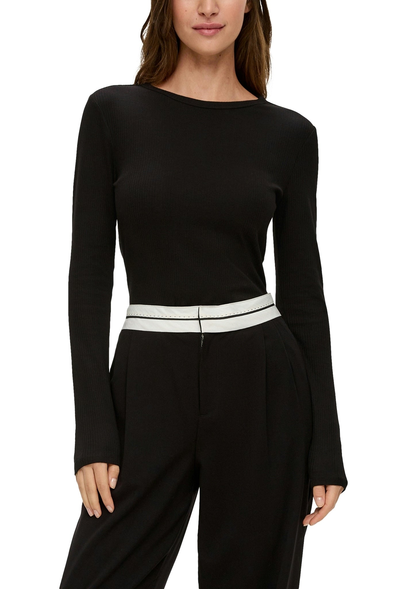 QS by S.Oliver Damen T-Shirts Grey/Black