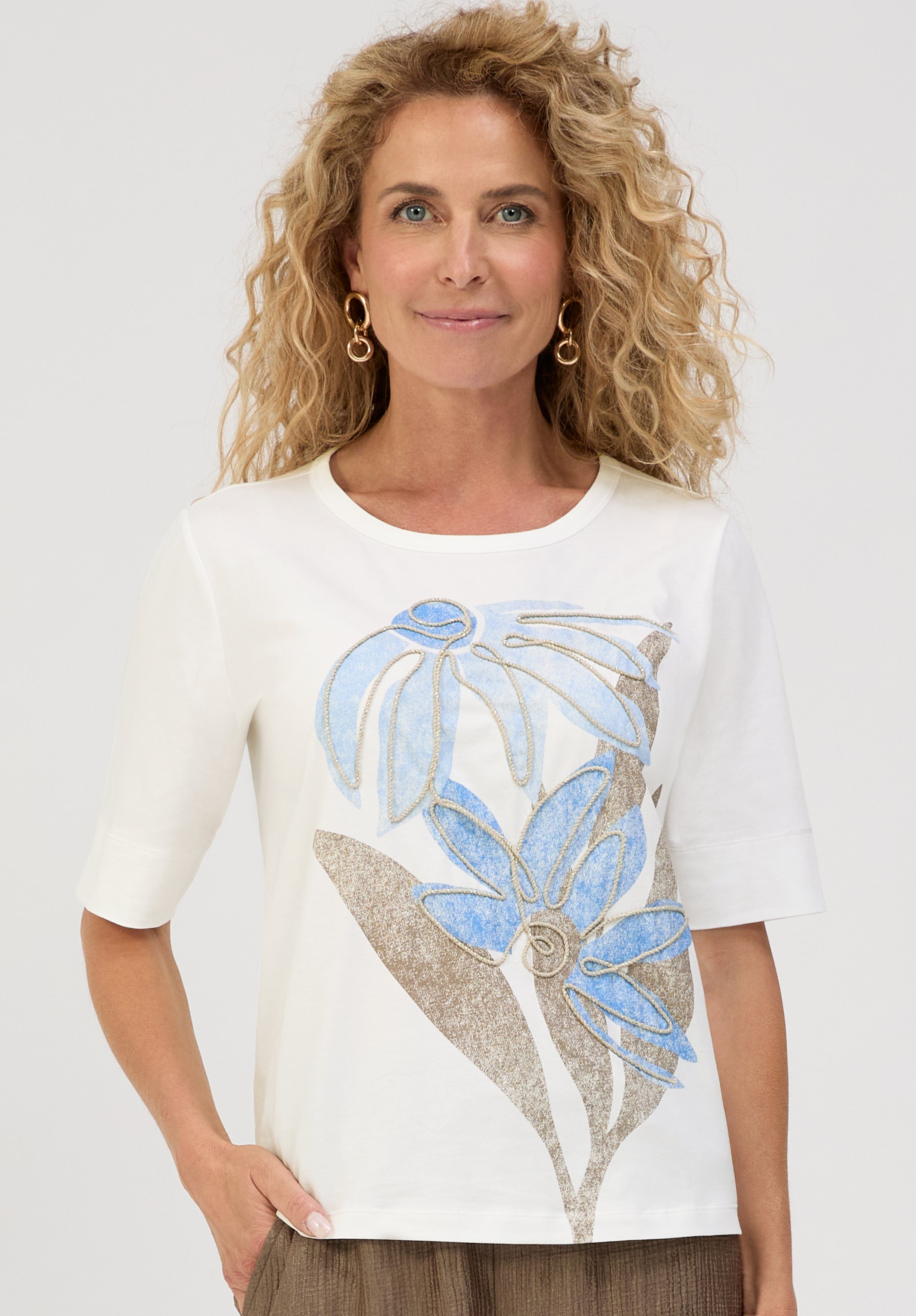 Bianca Damen T-Shirts Cream