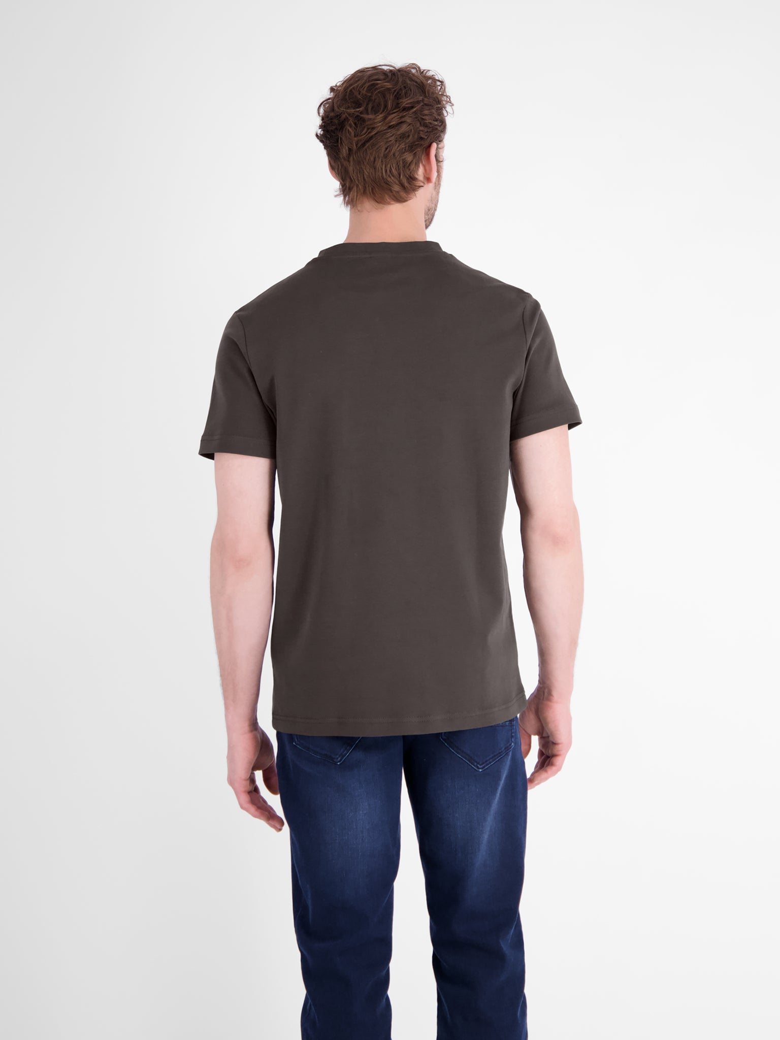 Lerros Herren T-Shirts kurz Timber Brown