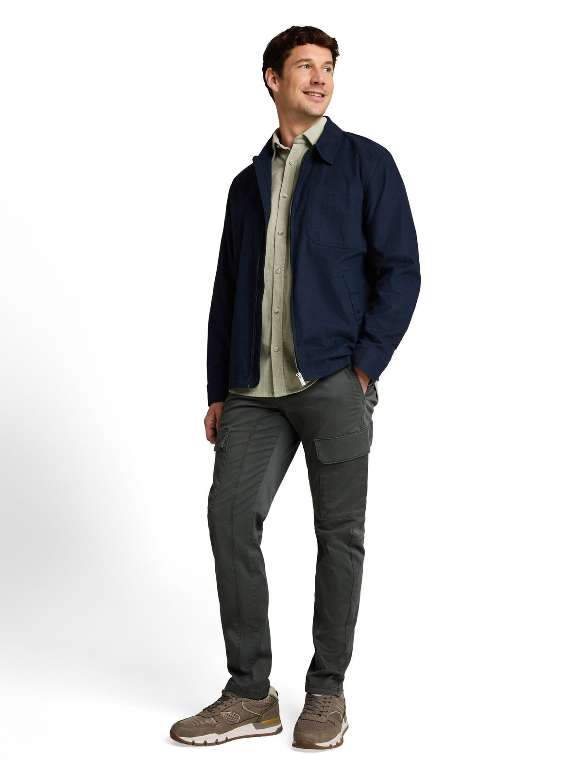 Tom Tailor Herren Hemden lang Iron Mint