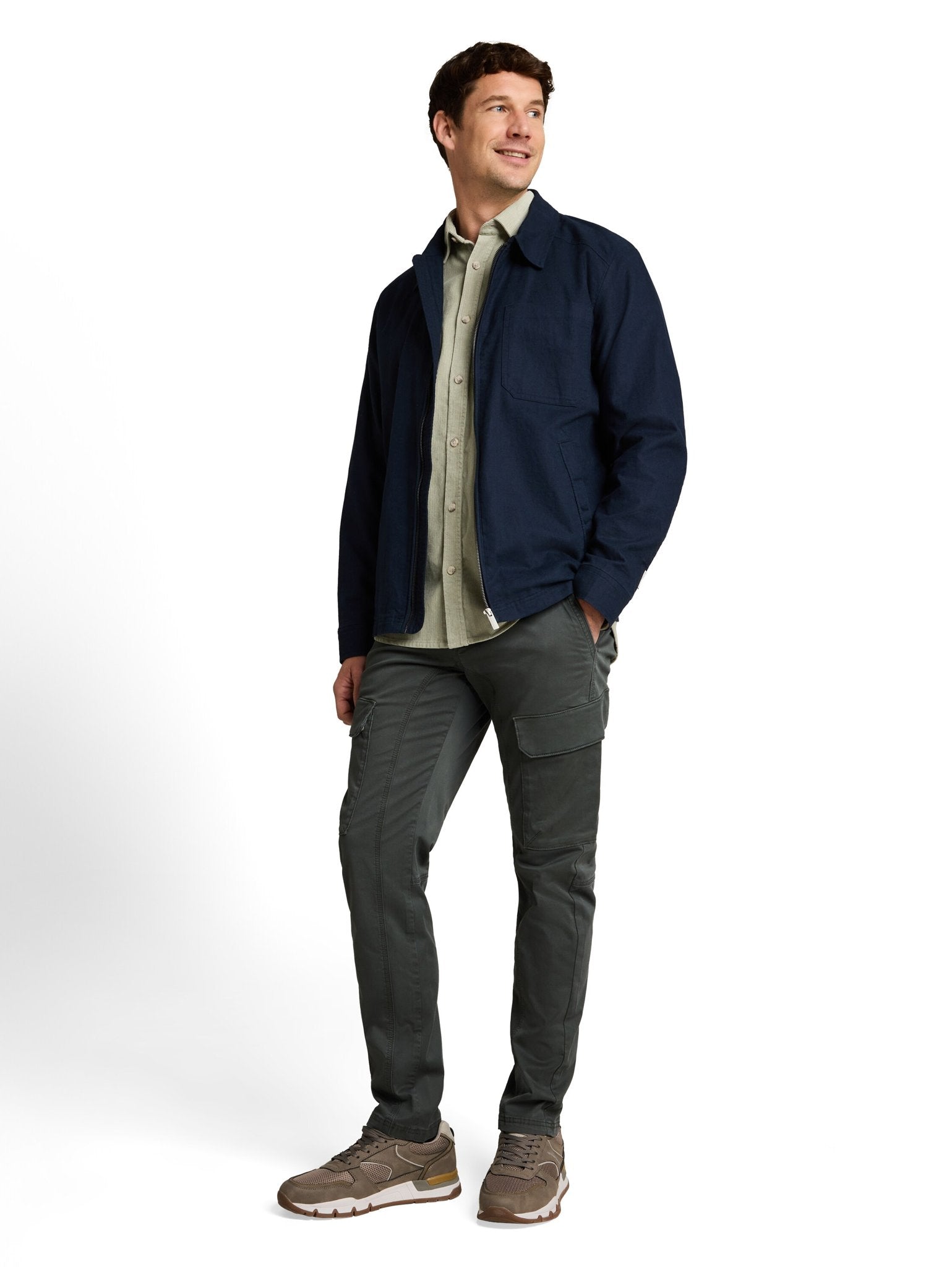 Tom Tailor Herren Hemden lang Iron Mint