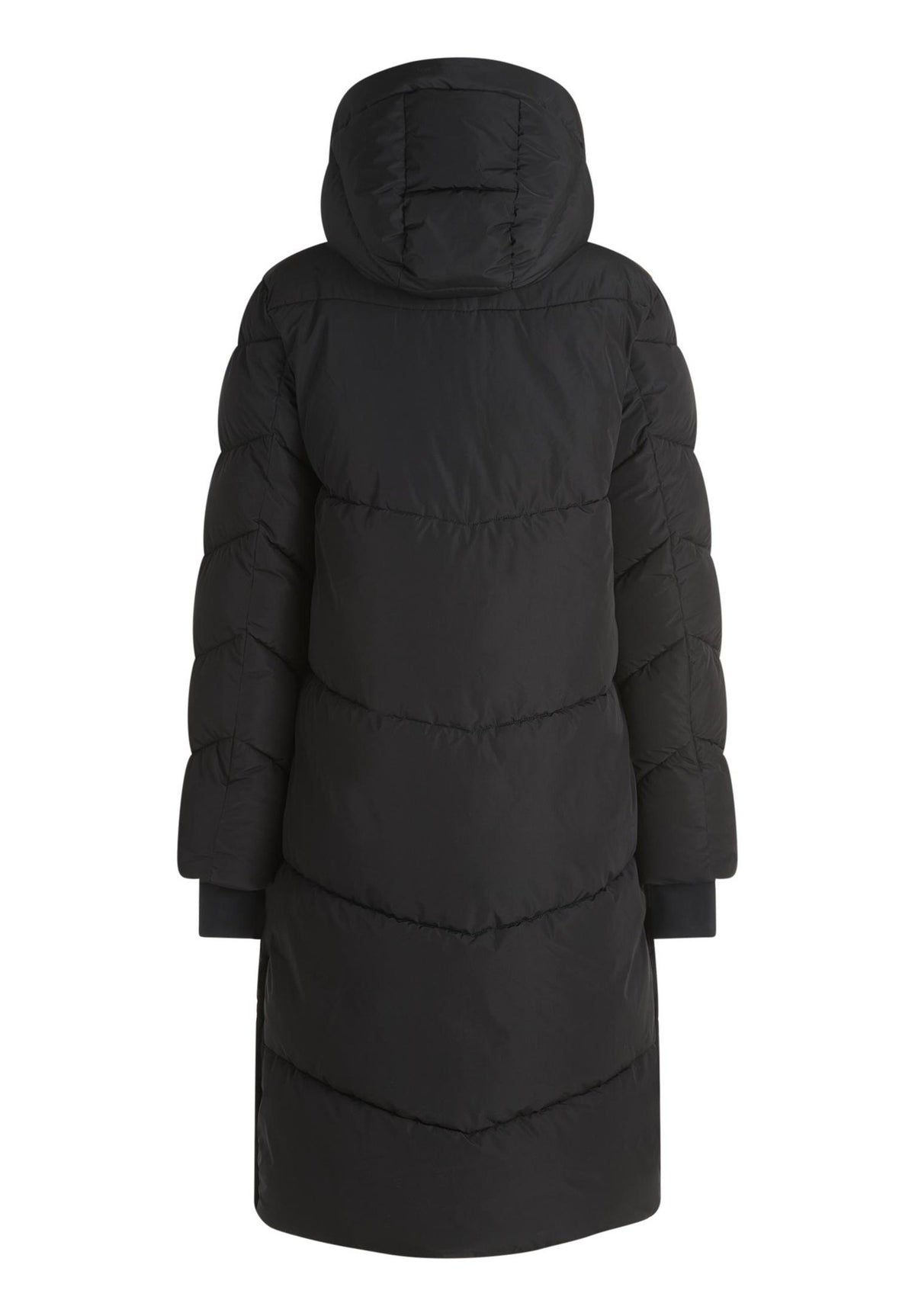 Amber & June Damen Mantel Jet Black