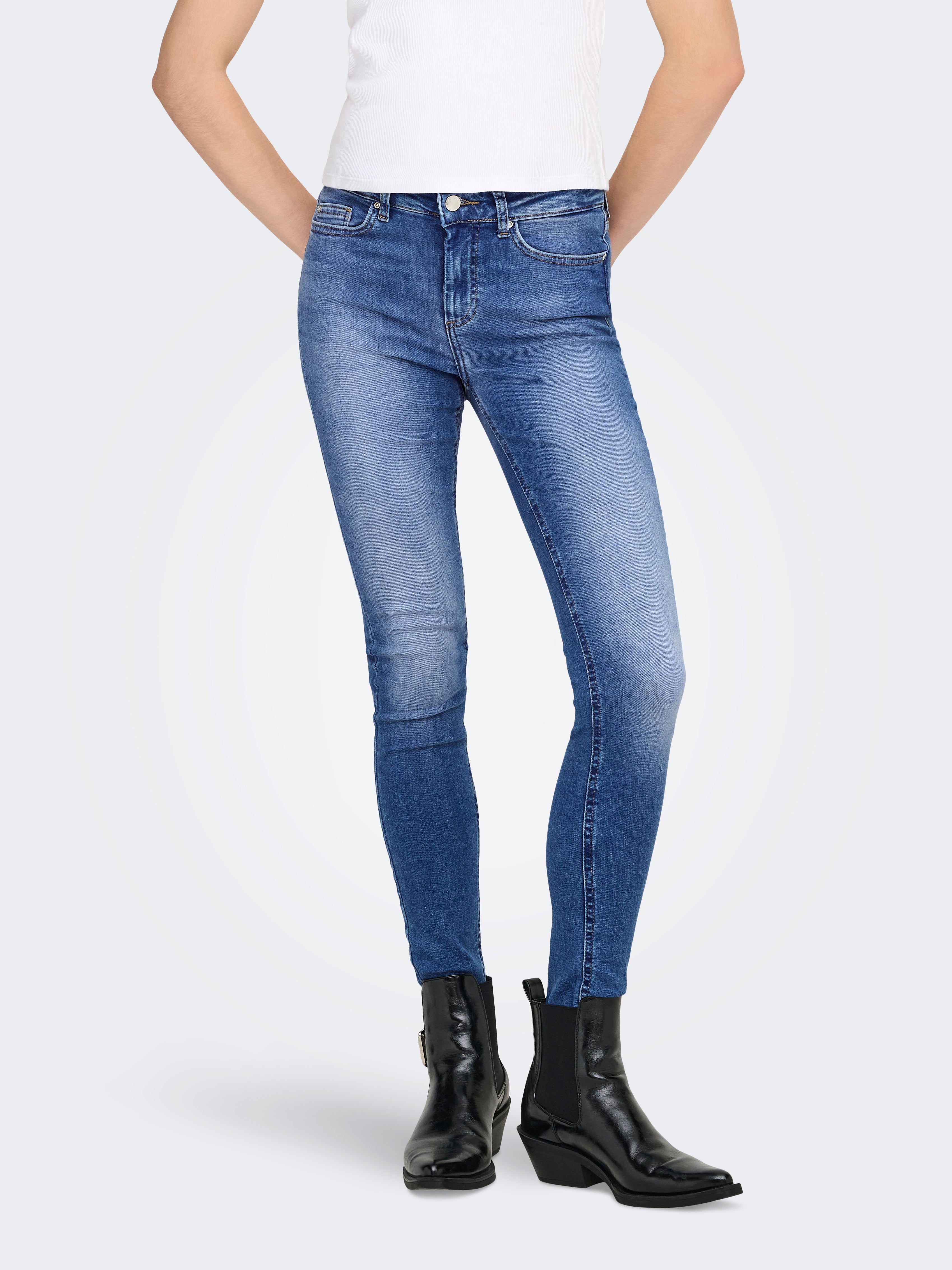 Only Damen Jeans Medium Blue Den