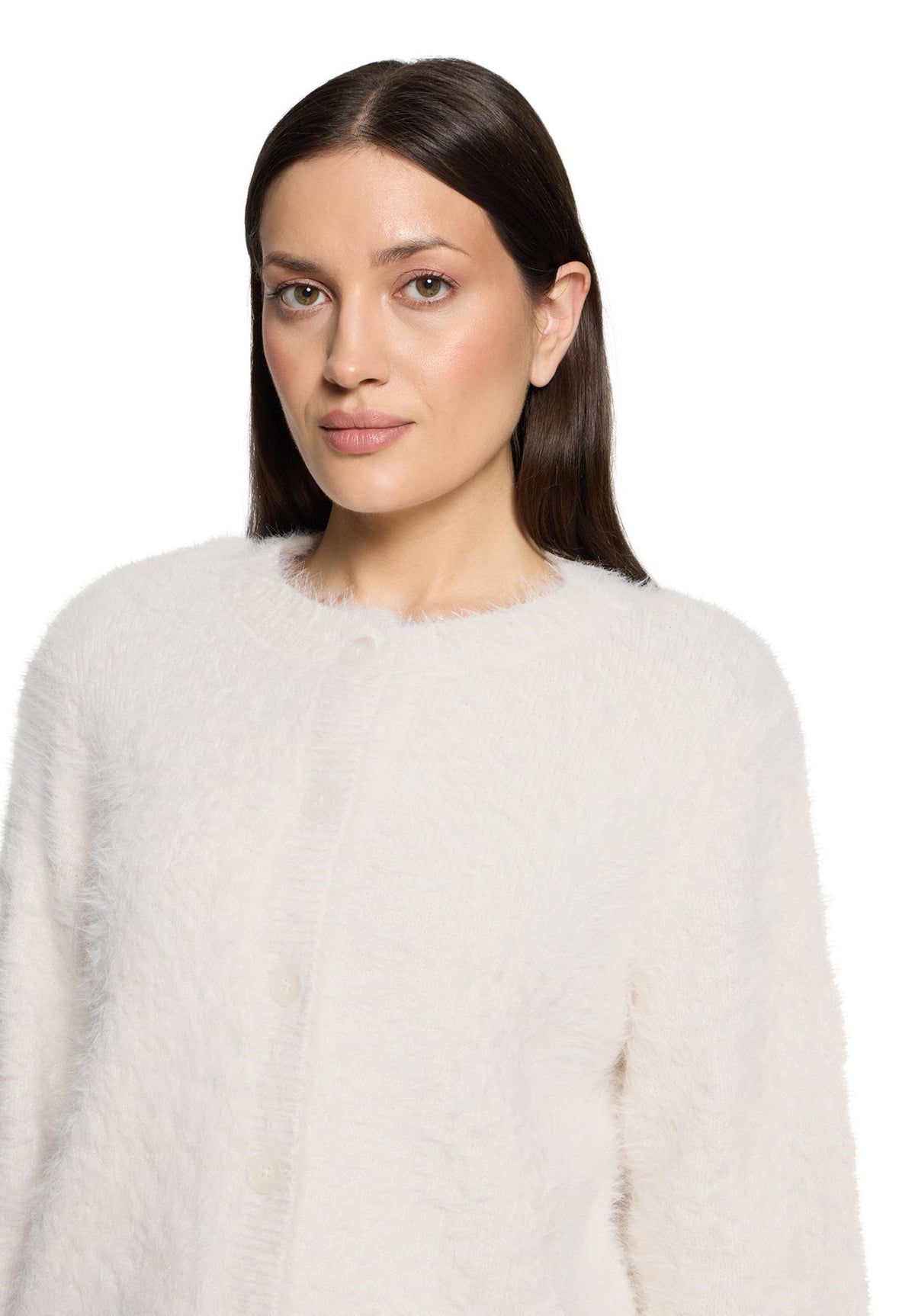 Betty & Co Damen Strickjacken White Sand