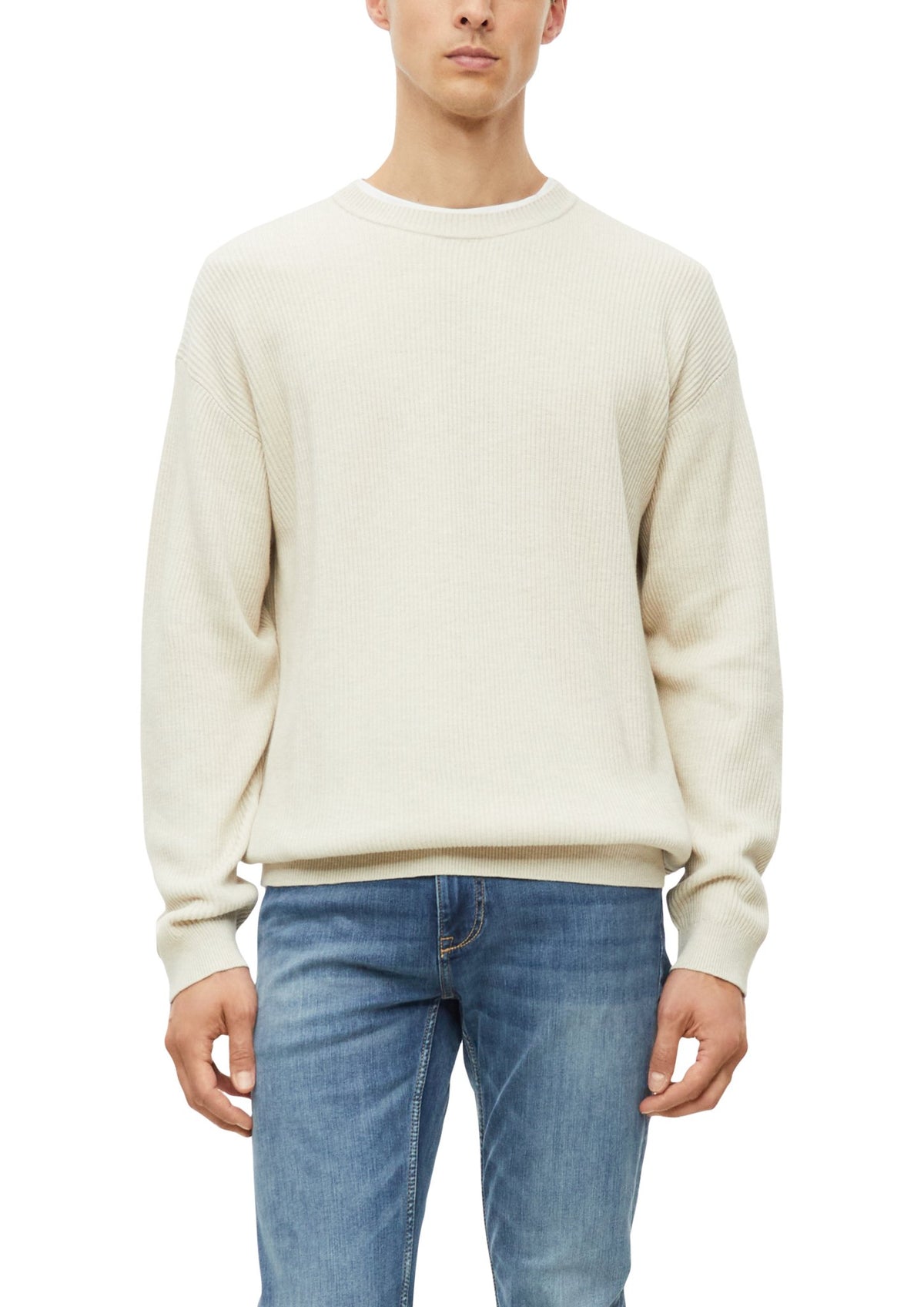 S. Oliver red Herren Pullover W White