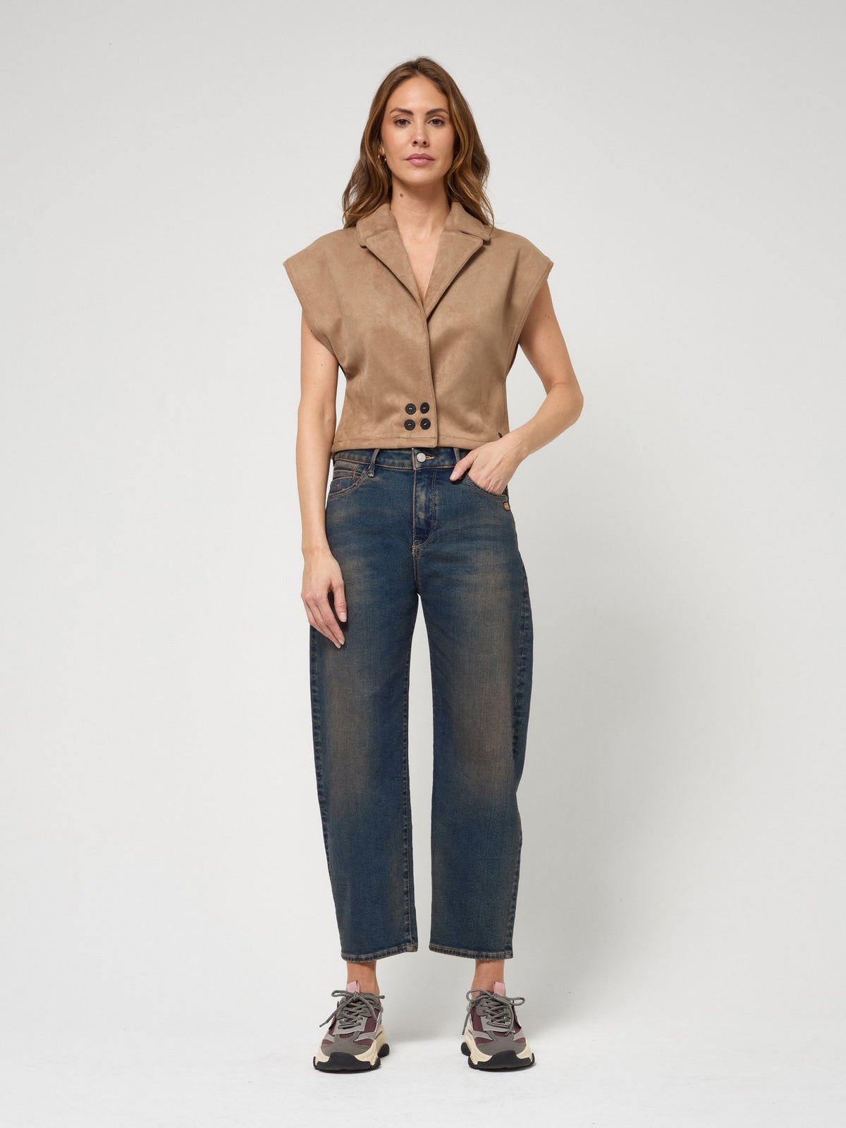 Gang Damen Jeans Brown Tint