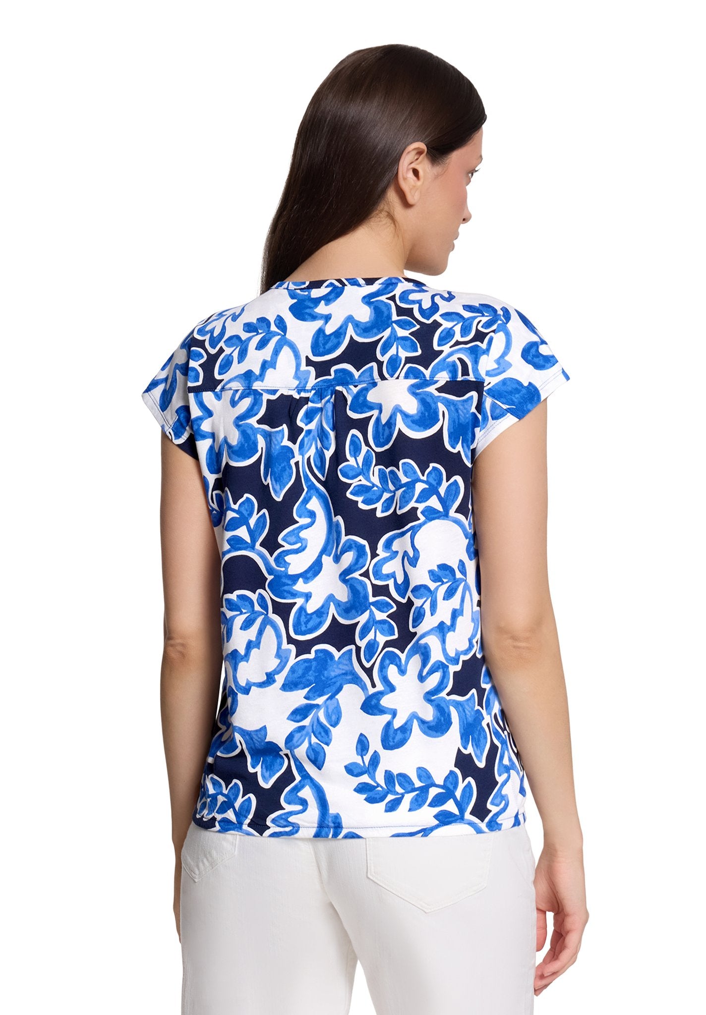 Betty & Co Damen T-Shirts Cream/Dark Blue