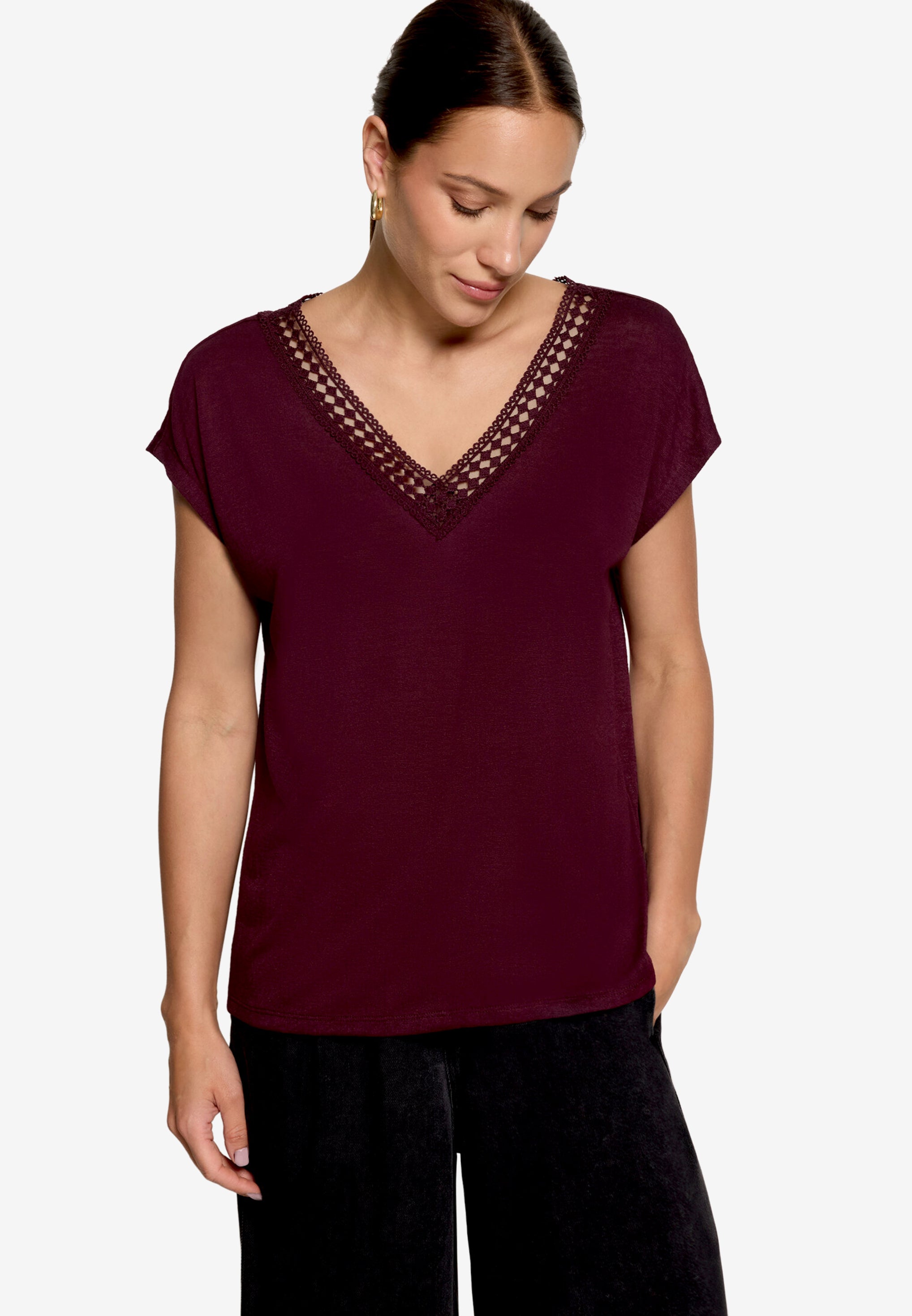 Zero Damen Tops Dark Aubergine