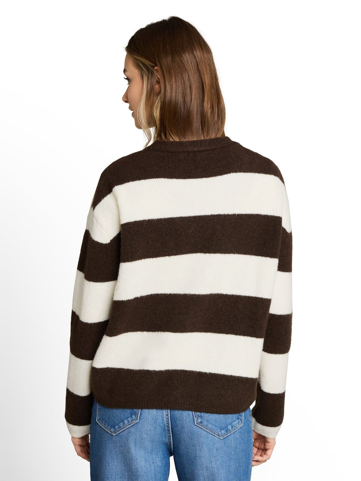 Tom Tailor denim Damen Strickjacken Big Brown White