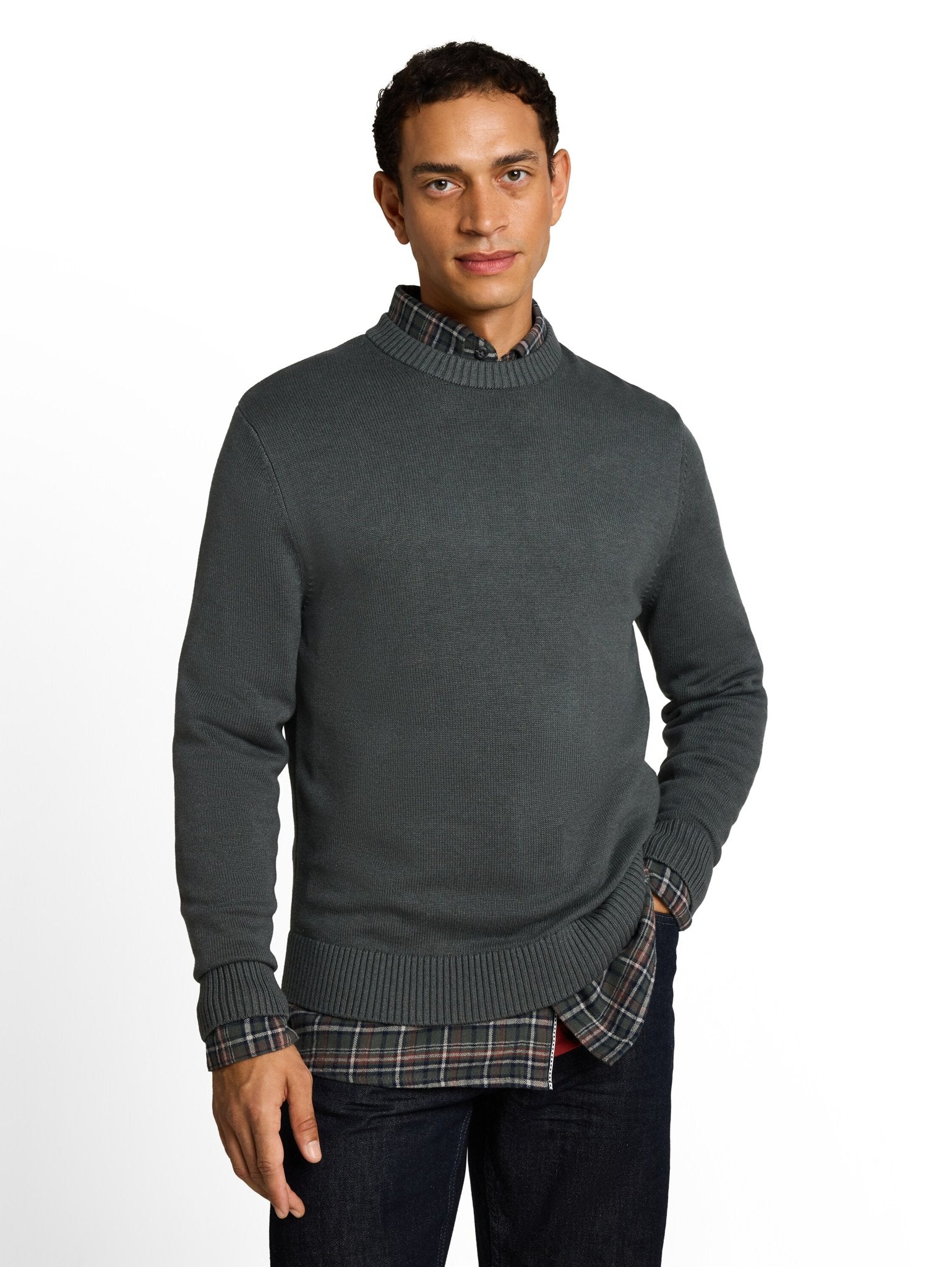Tom Tailor Herren Pullover Darkest Olive M