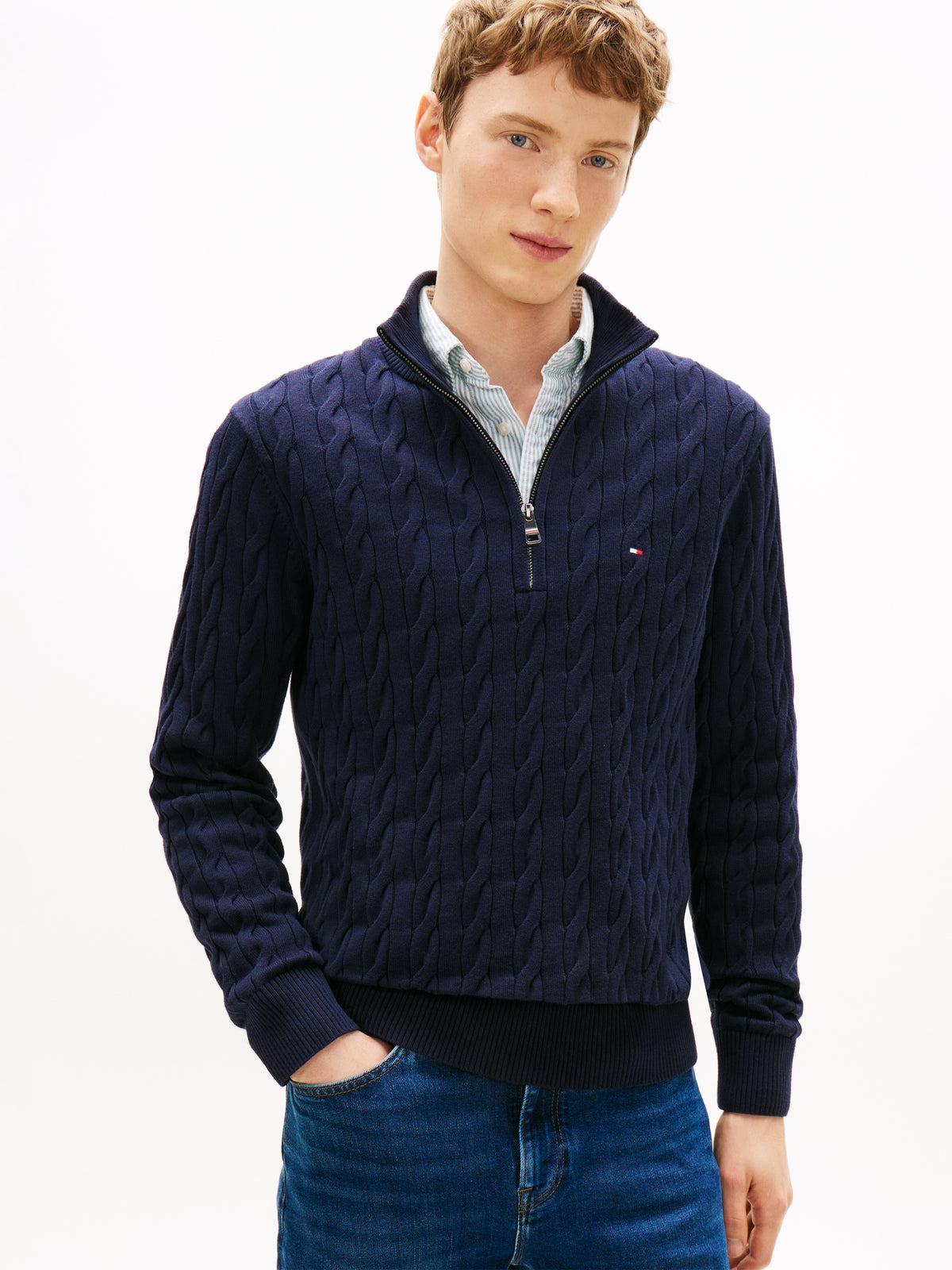 Tommy Hilfiger Herren Pullover Dw Blue