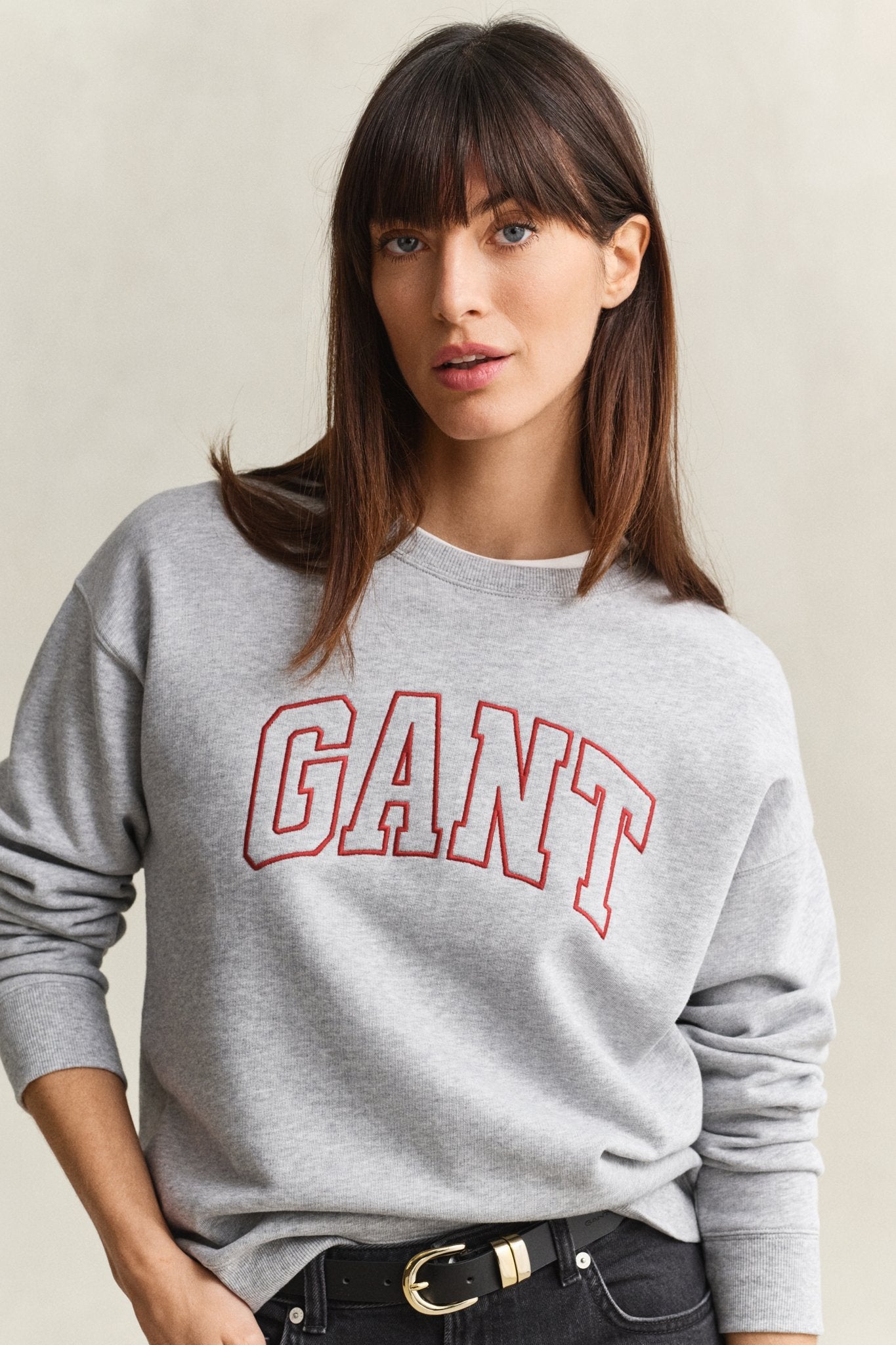 Gant Damen Sweatshirts Light Grey M