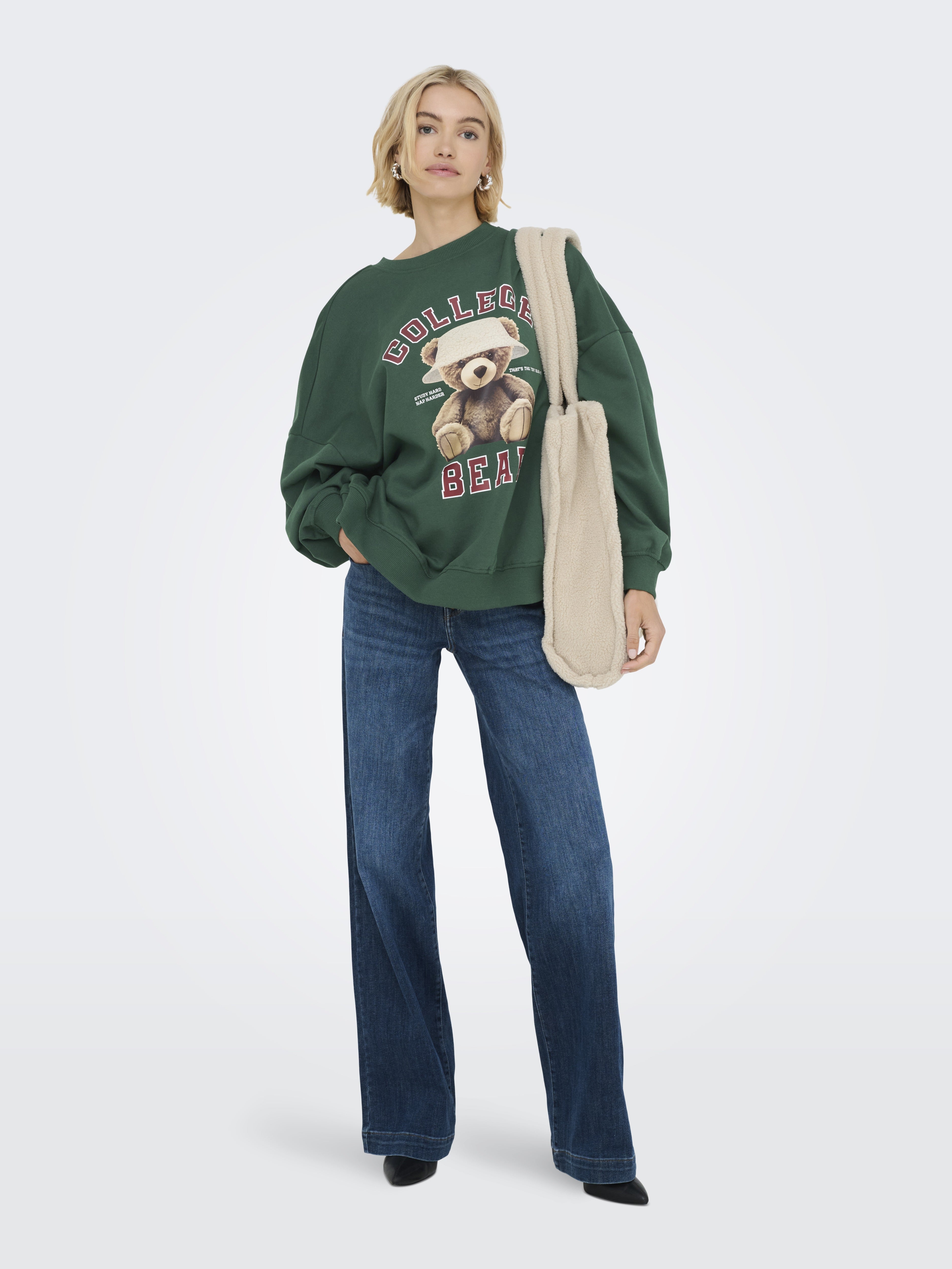 Only Damen Sweatshirts Pineneedle/Coll