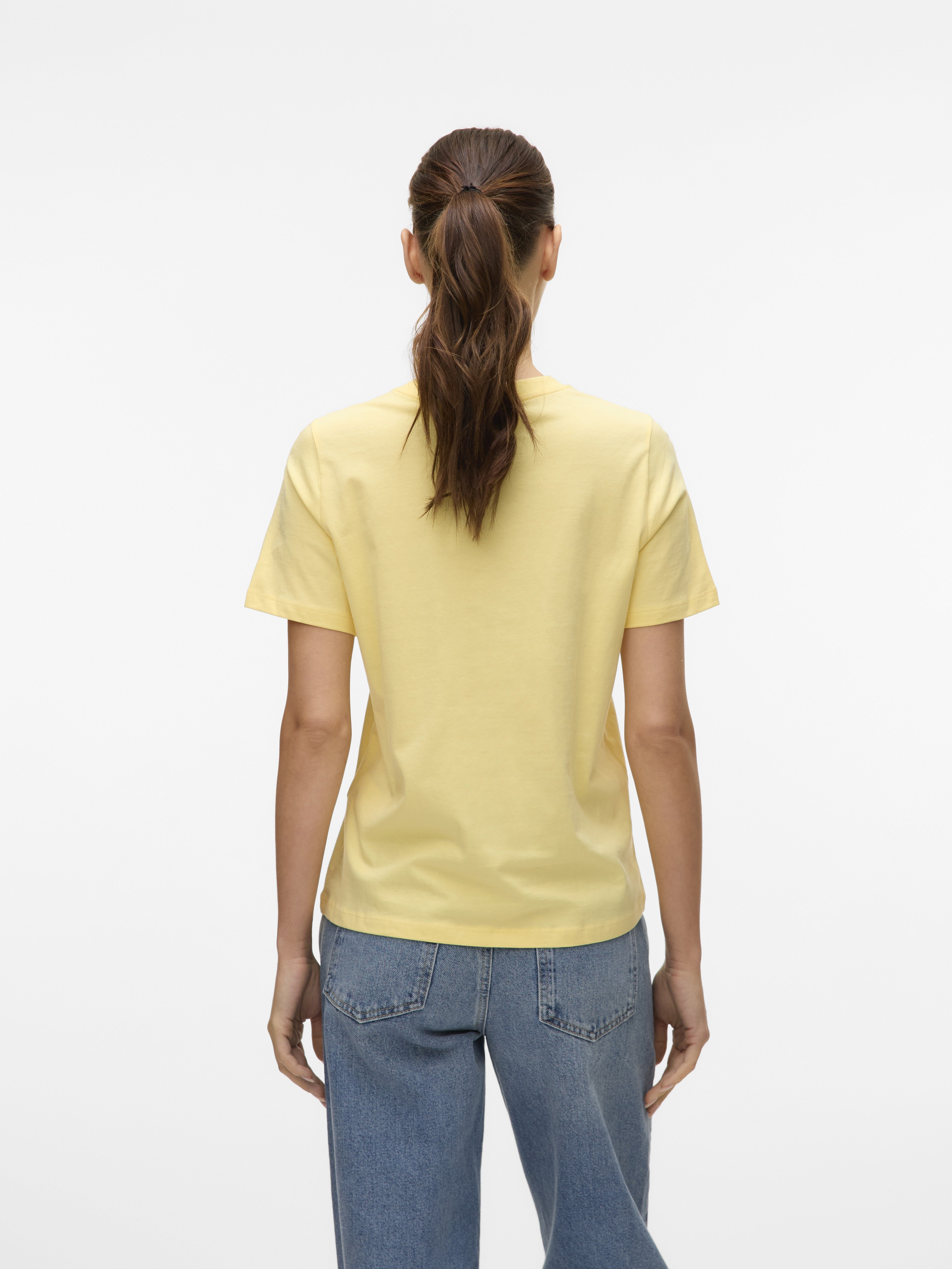 Vero Moda Damen T-Shirts Lemon Meringue