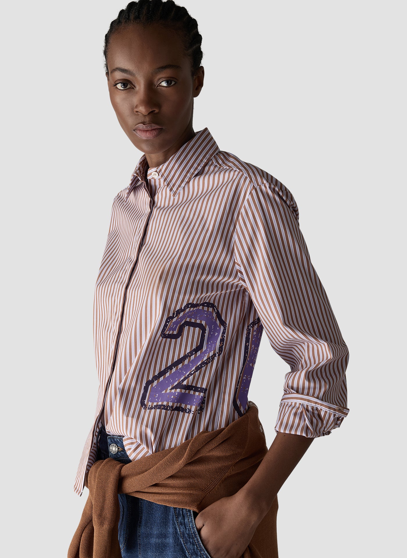 Le Comte Damen Blusen Zimt