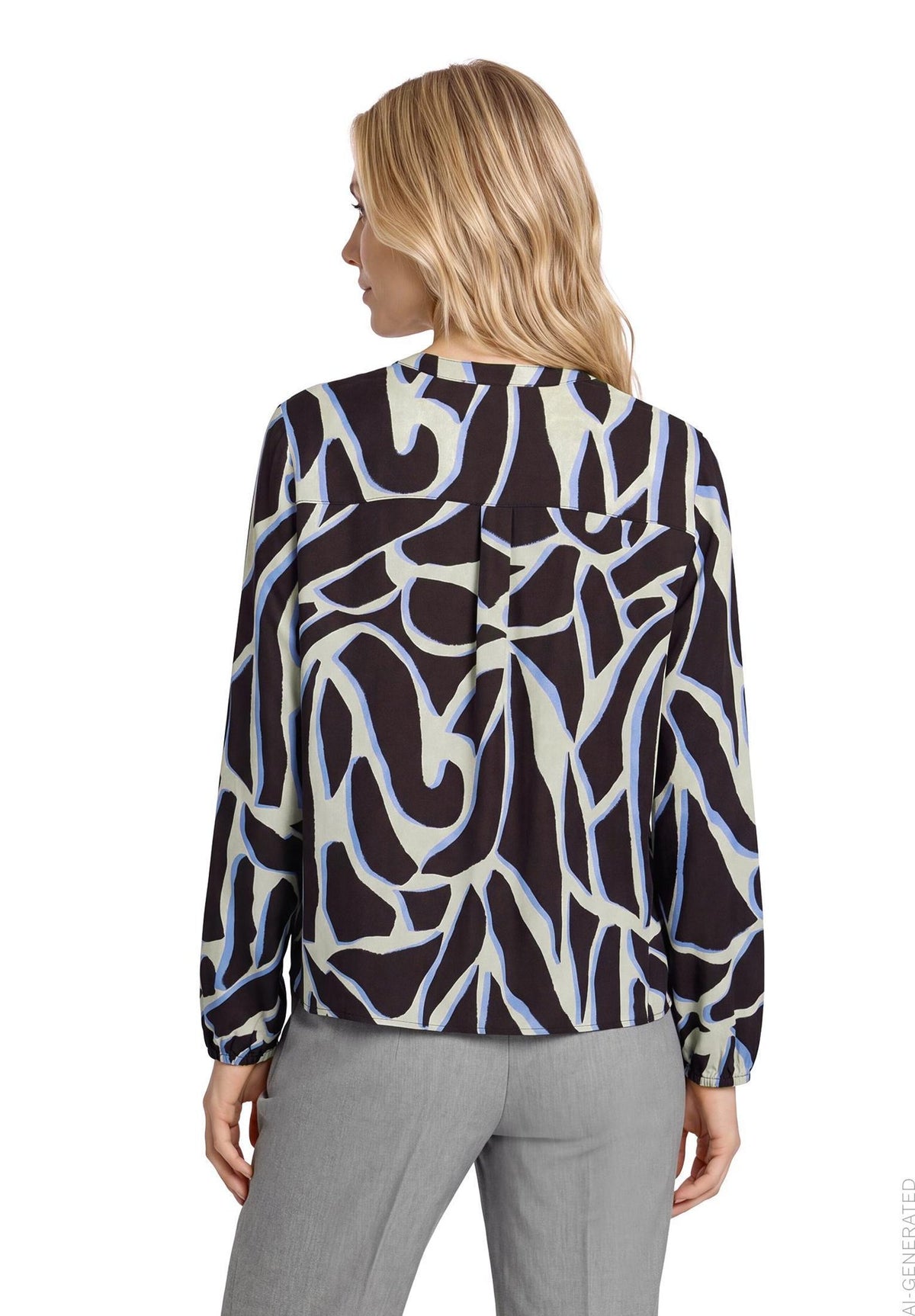 Betty & Co Damen Blusen kurz Grey/Cream